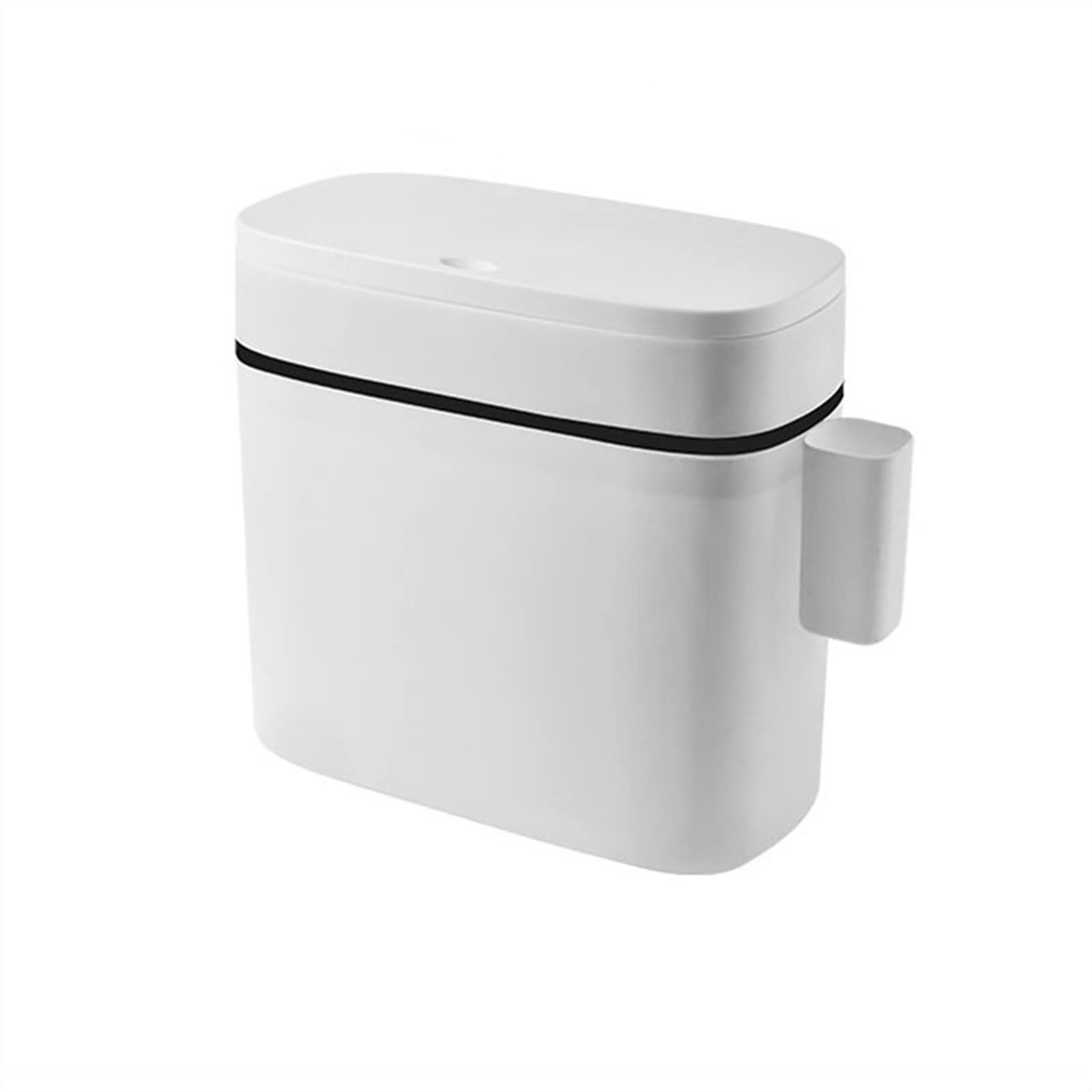 TOMYEUS 12L Trash Can with Lid - Modern Press Top Bathroom & Kitchen Waste Bin for Home, Office, Living Room - Odor-Proof Small Garbage Can for Bathroom, Bedroom, Kitchen, Office Use