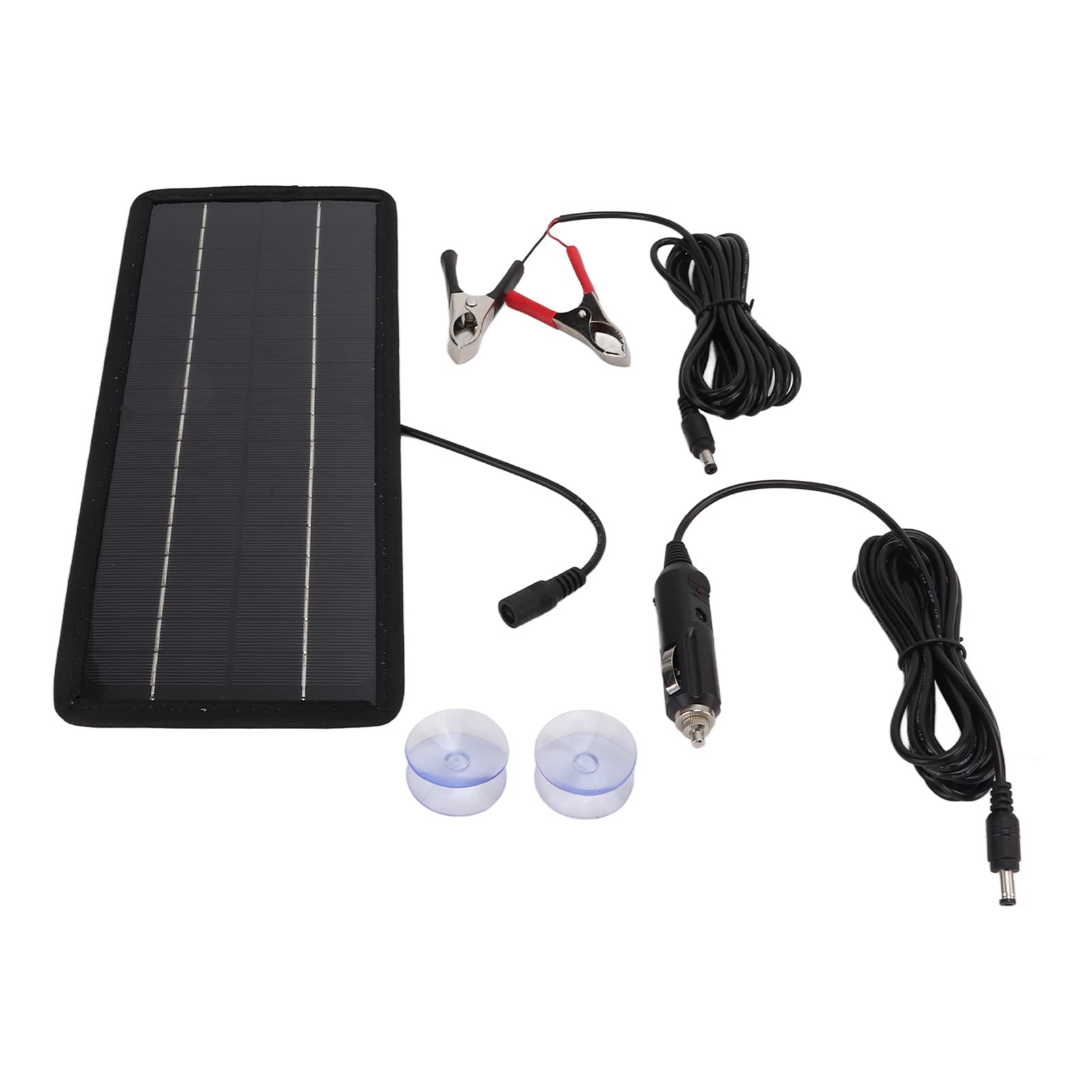 4.5W Solar Panel Car Battery Charger - Universal 12V Auto Boat Battery Maintainer with Safe Socket | Portable Solar Power for Vehicles, RV, Marine & Outdoor Camping Use