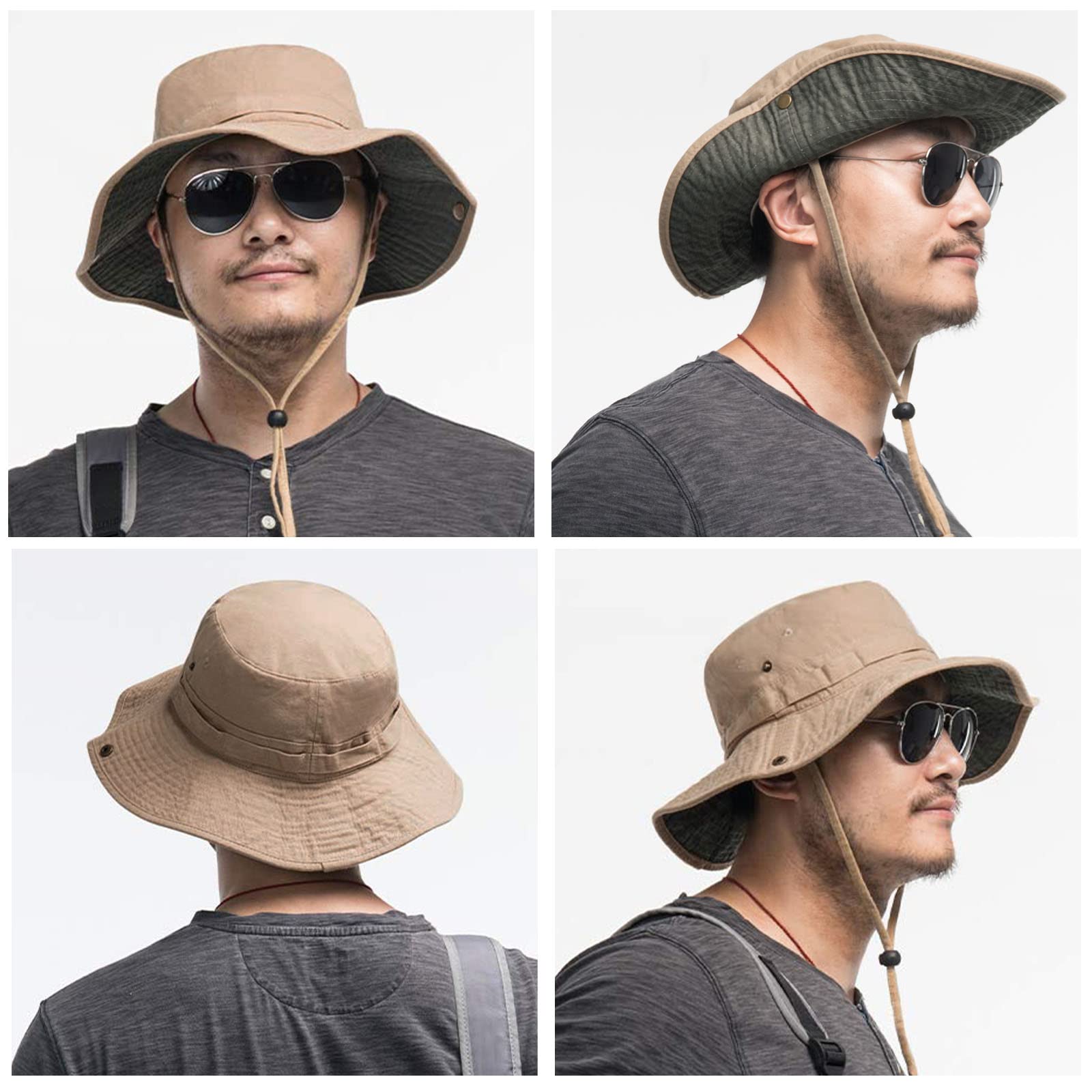 UV Protection Bucket Hat Wide Brim Sun Hat for Men & Women - Outdoor Hiking, Fishing, Safari & Travel Accessories