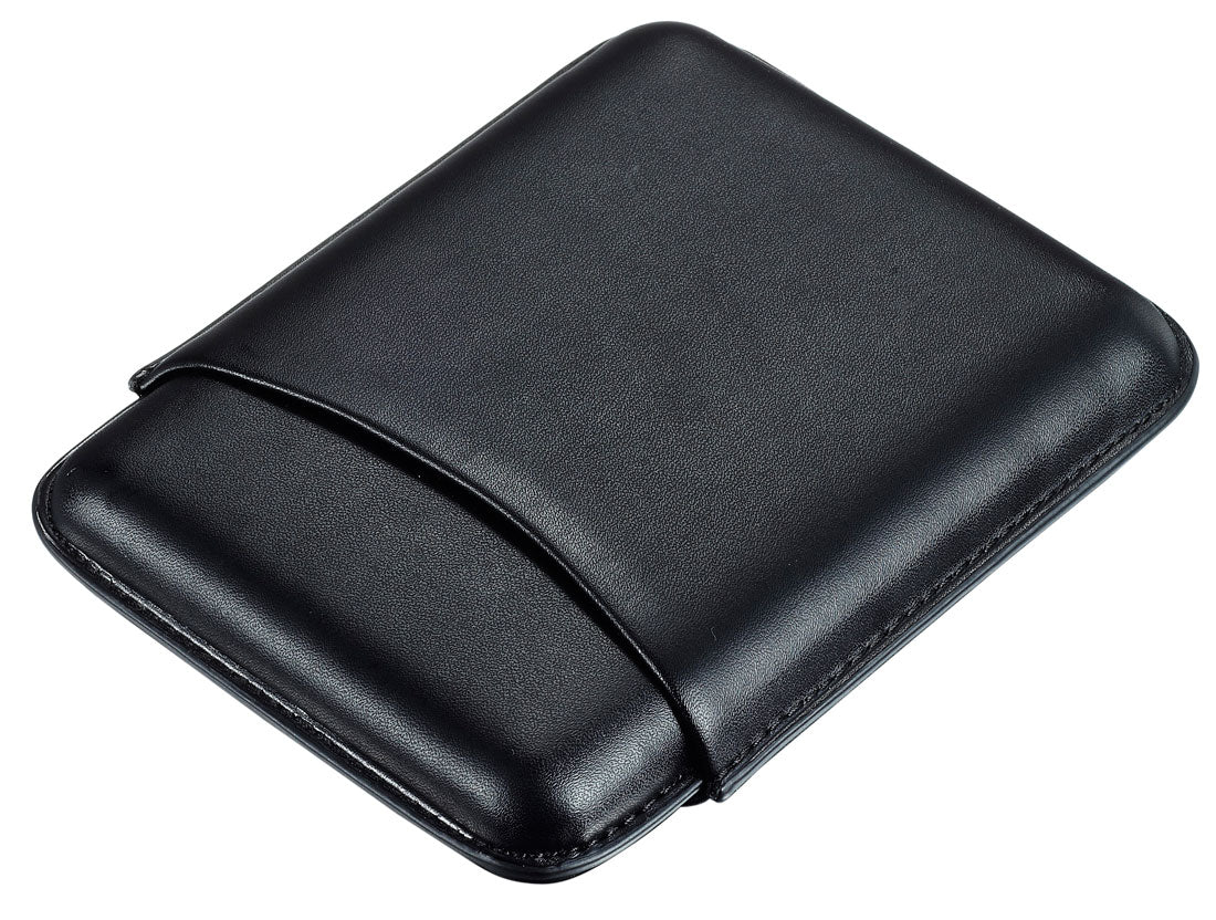 Premium Carmora Black Leather Cigar Case - Holds 5 Cigars | Luxury Travel & Gift Accessory for Cigar Enthusiasts | Perfect for Business Trips, Weddings & Special Occasions