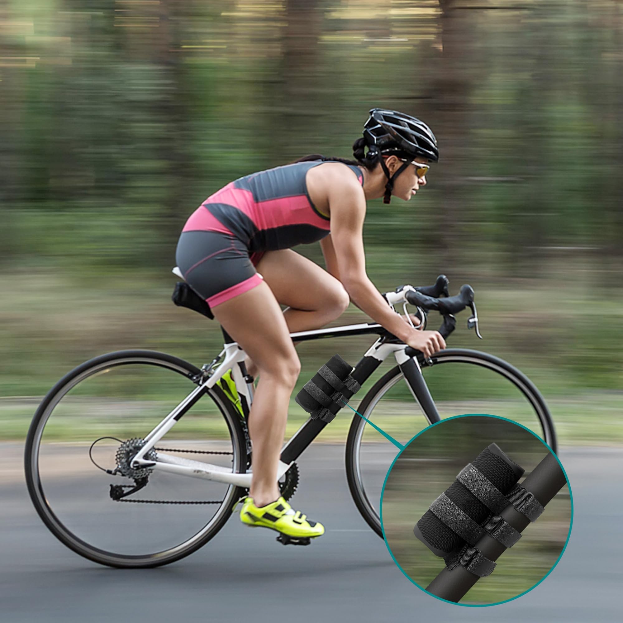 HomeMount Bike Speaker Mount - Universal Speaker Holder Strap for Bicycle, Golf Cart & Boat | Compatible with Most Portable Bluetooth Speakers | Perfect for Outdoor Activities, Cycling & Water Sports