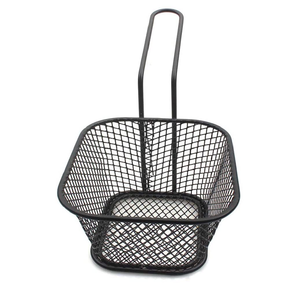 WJCCY Stainless Steel French Fry Basket - Black Spray Paint Small Food Basket for Fried Chicken Wings, Snacks, and More | Perfect for Restaurants, Food Trucks, and Home Kitchen Use