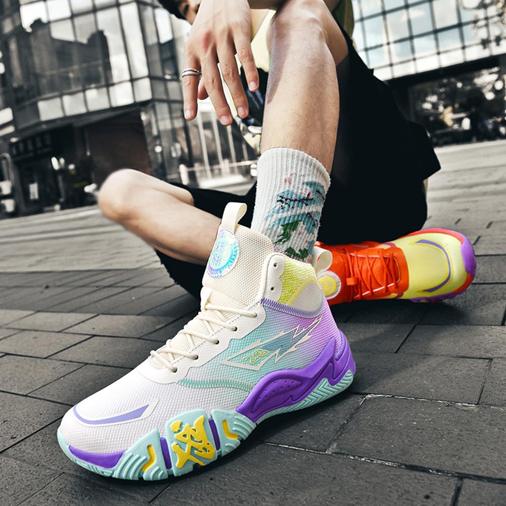 YAXE Unisex High Top Sneakers - Breathable Running, Tennis & Basketball Shoes for Men & Women | Gym, Workout & Casual Wear