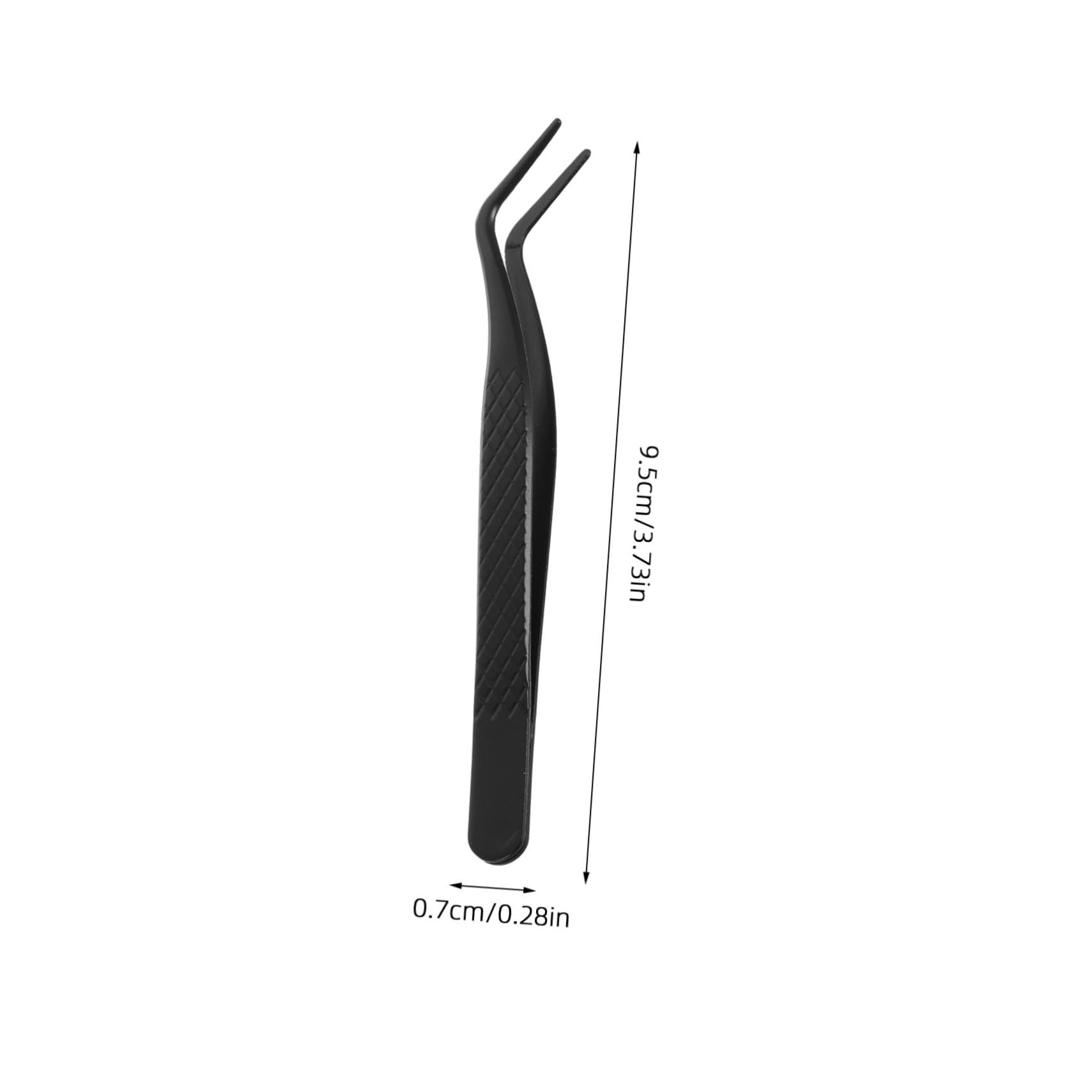 FOMIYES Mini Eyelash Applicator Tweezers - Professional Stainless Steel False Eyelash Tool with Curved Tips for Precise Lash Extension Application | Perfect for Makeup Artists, Beginners & DIY Beauty Enthusiasts | Home, Salon & Travel Use