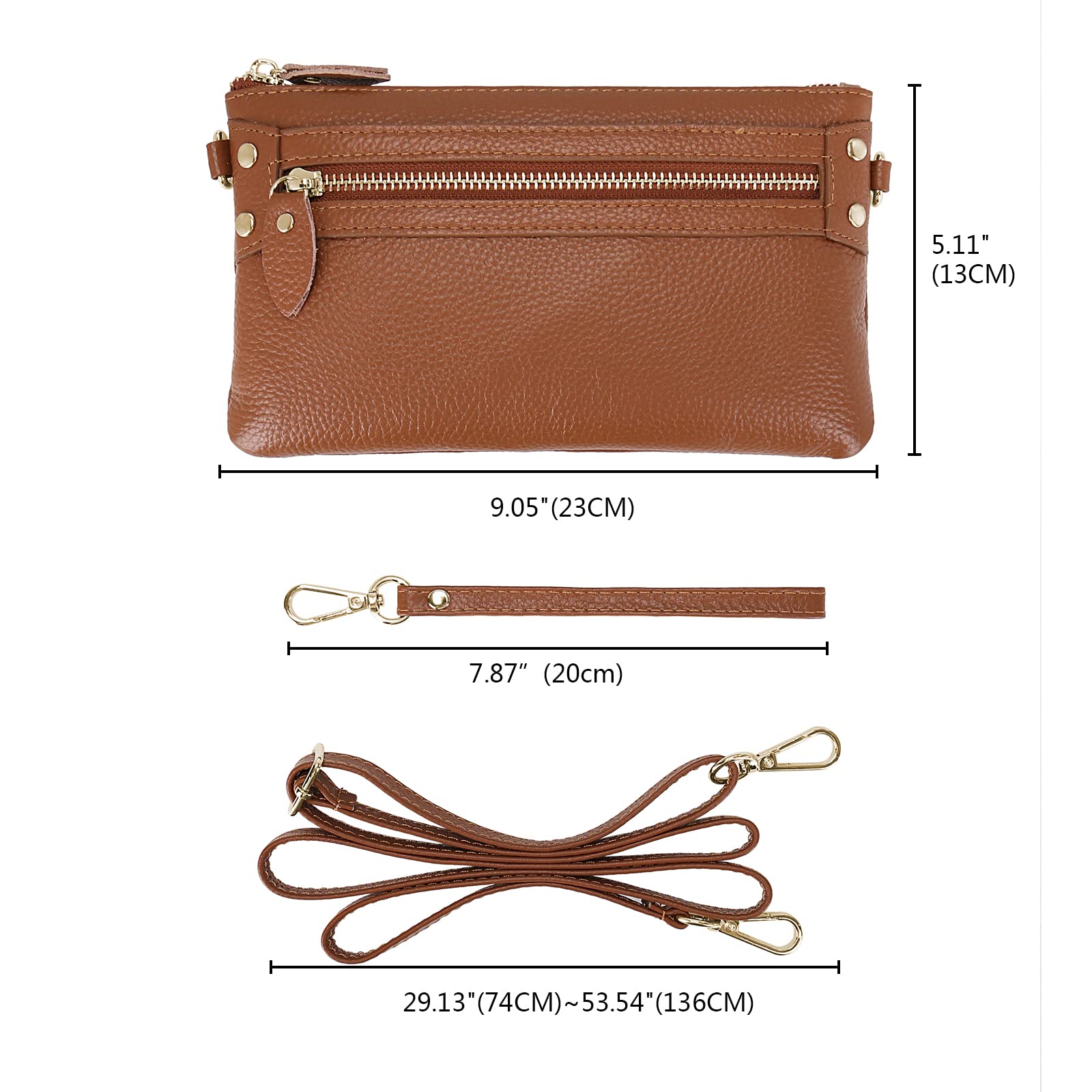 YALUXE Genuine Leather Crossbody Bags for Women - Perfect for Work & Travel