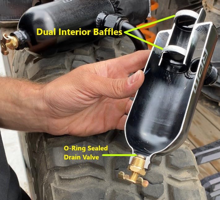 Can-Am Maverick X3 Turbo Oil Catch Can Kit by RPM - High Performance Billet Aluminum Catch Can for Turbocharged UTVs - Perfect for Off-Road Racing & Dune Bashing