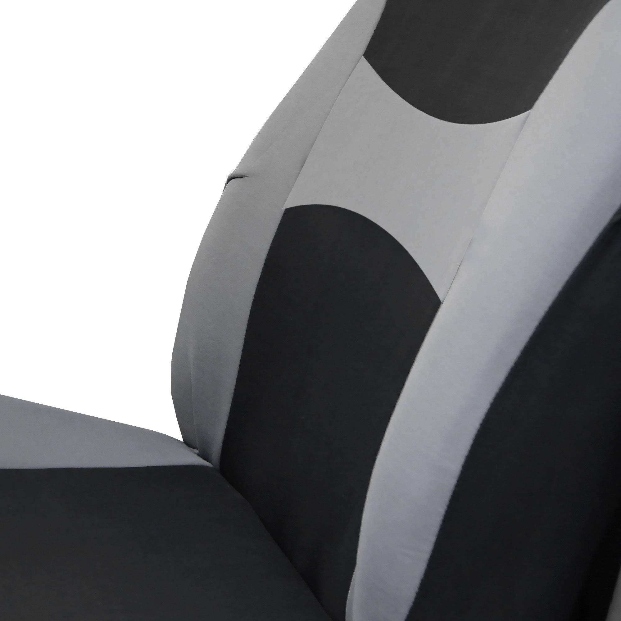 TLH Light & Breezy Flat Cloth Car Seat Covers - Universal Fit Front Set (Gray) | Airbag Compatible | Protects Car, Truck & SUV Seats | Perfect for Daily Commutes & Road Trips