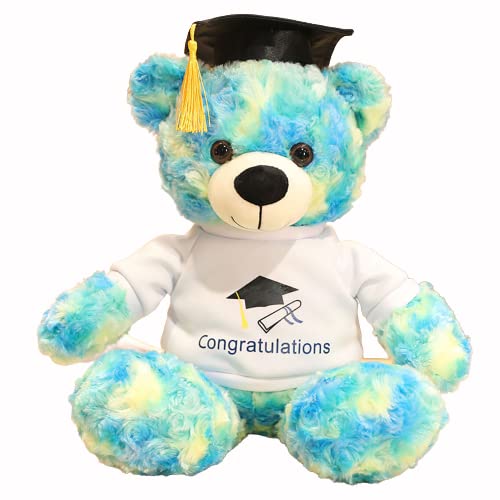 42cm Graduation Teddy Bear with Cap - Cute Plush Doctor Bear Doll in Blue, Perfect Graduation Gift for Friends & Classmates - Great for Graduation Parties, School Events & Memorable Keepsakes