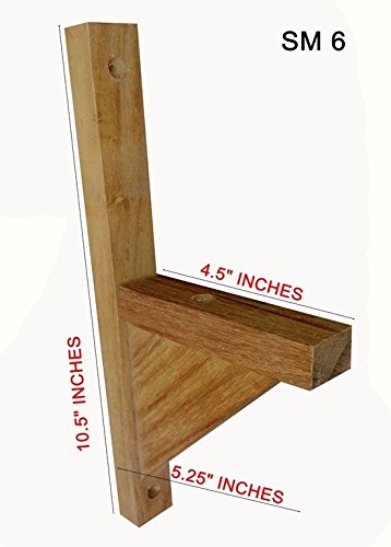 Premium Teak Wood Planter Box Supports & Brackets - Heavy Duty for 6