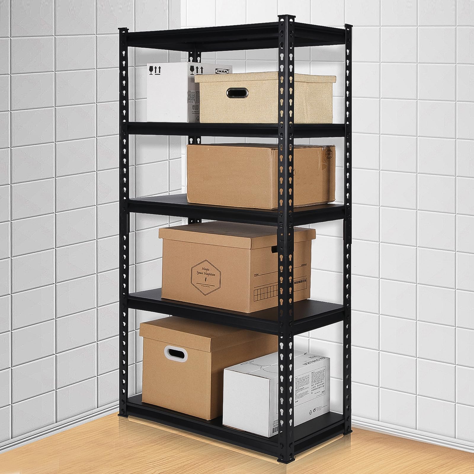 Heavy Duty 5-Tier Metal Storage Shelves 31.5