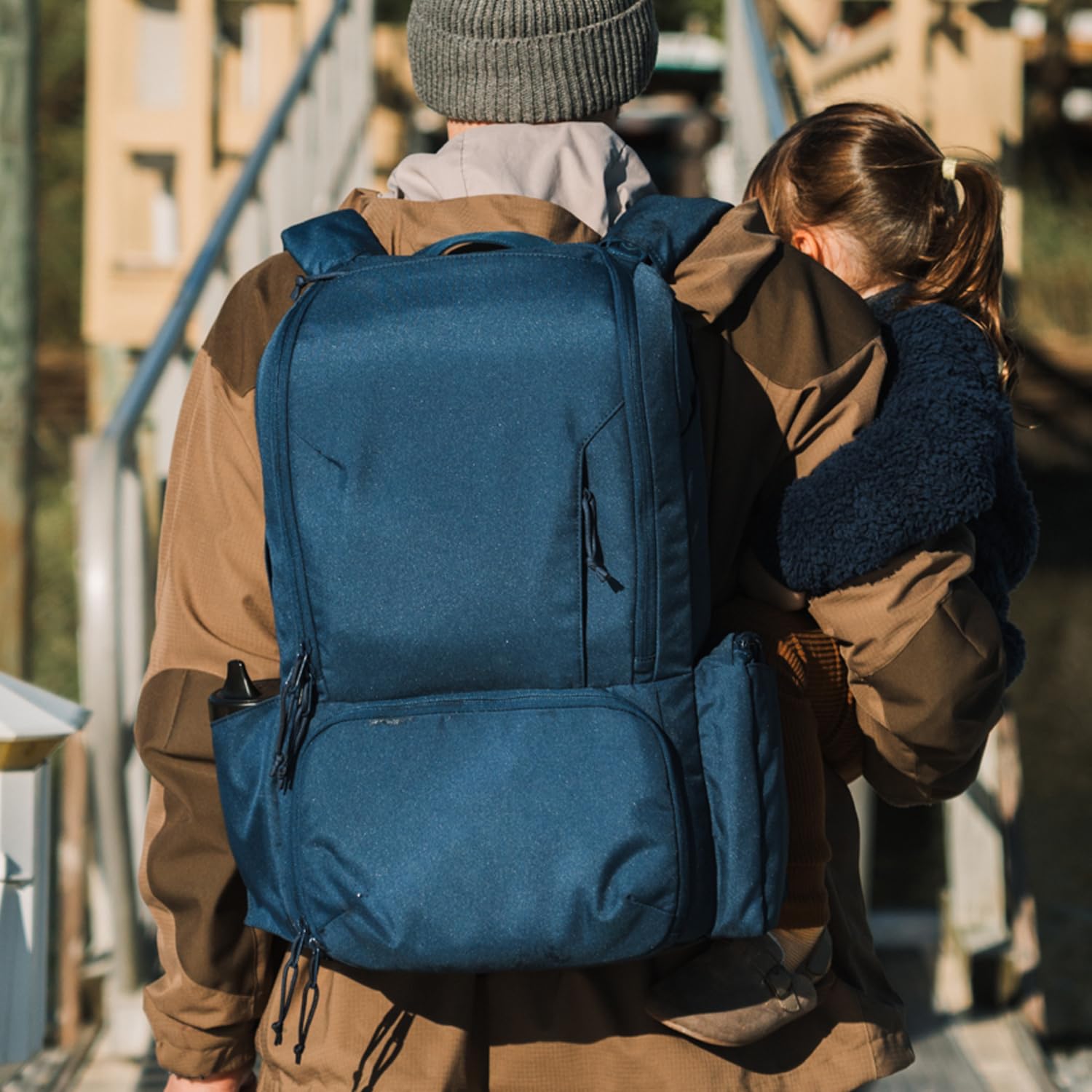 Tactical Baby Gear Expedition Backpack Diaper Bag - Durable & Spacious Diaper Backpack for Parents, Water-Resistant & Multi-Pocket Design (Horizon Blue) - Perfect for Travel, Hiking & Everyday Use with Baby