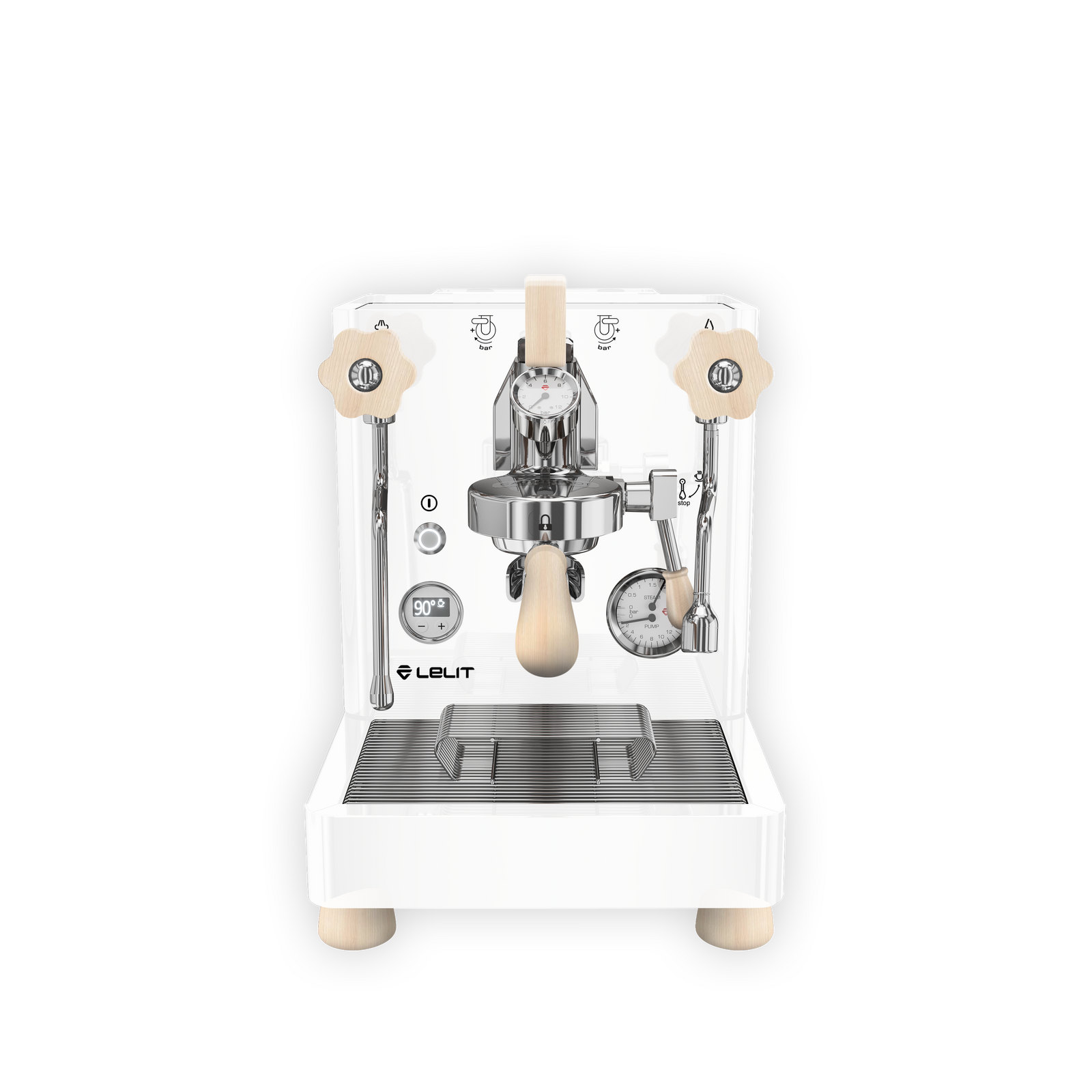 Lelit Bianca V3 Espresso Machine with Walnut Wood Accents - Professional Home Barista Coffee Maker for Latte & Cappuccino Lovers