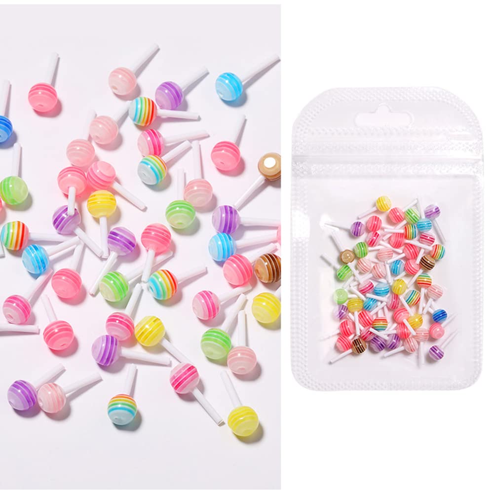 3D Cute Nail Art Charms - Resin Bow Candy Nail Decorations for Women & Girls | DIY Nail Art Supplies & Crafting Accessories | Perfect for Manicures, Nail Salons, and Party Nail Designs