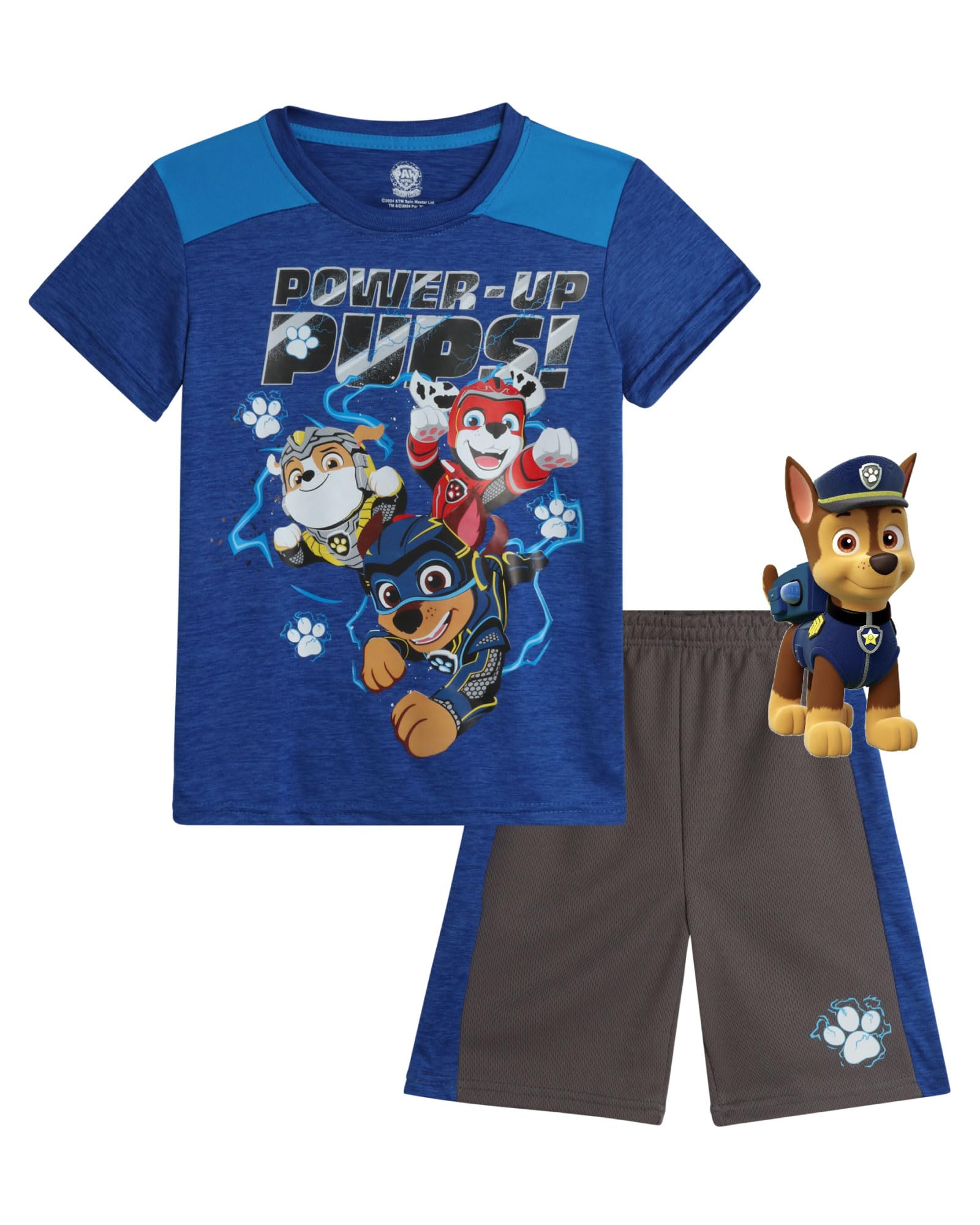 Paw Patrol Boys' 2-Piece Outfit - T-Shirt & Shorts Set for Toddlers - Playtime & Casual Wear