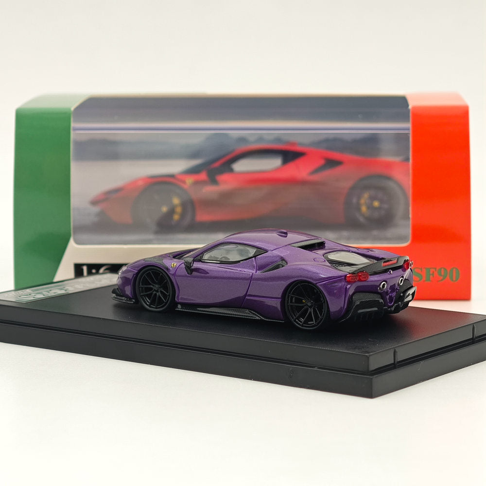 Novitec Ferrari SF90 1:64 Scale Diecast Model Car - Purple Collectible for Display & Racing Enthusiasts | Perfect for Showcases, Gifts & Car Collections