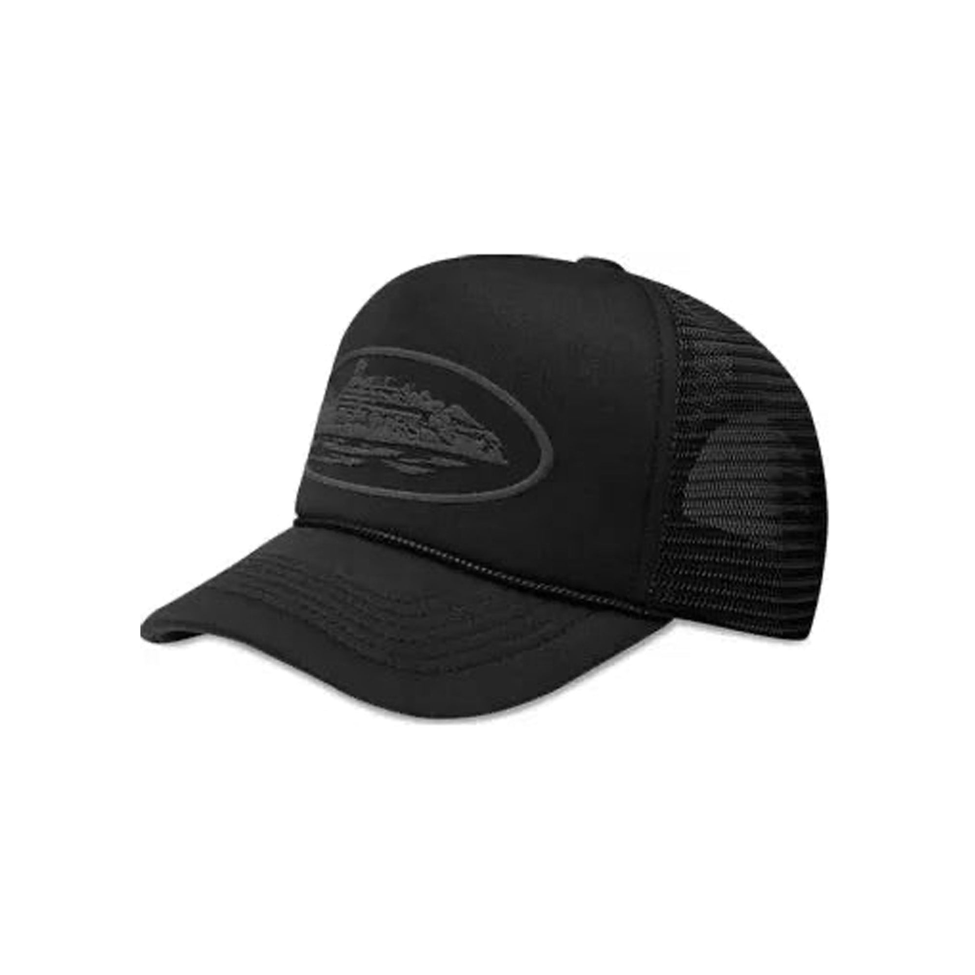 Corteiz Alcatraz Trucker Hat 'Triple Black' 2022 Edition - Stylish Unisex Baseball Cap for Streetwear, Hip Hop & Outdoor Activities