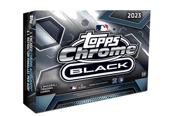 2023 Topps Chrome Black Baseball Hobby Box - Premium Baseball Trading Cards Collection for Collectors & Enthusiasts - Perfect for Gifts, Investments, and Game Memorabilia