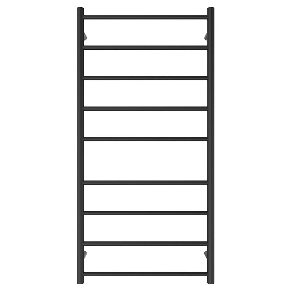 Fienza 82760120MB Isabella Heated Towel Rail - 600 x 1200mm Matte Black Bathroom Towel Warmer for Spa, Luxury Home & Hotel Use