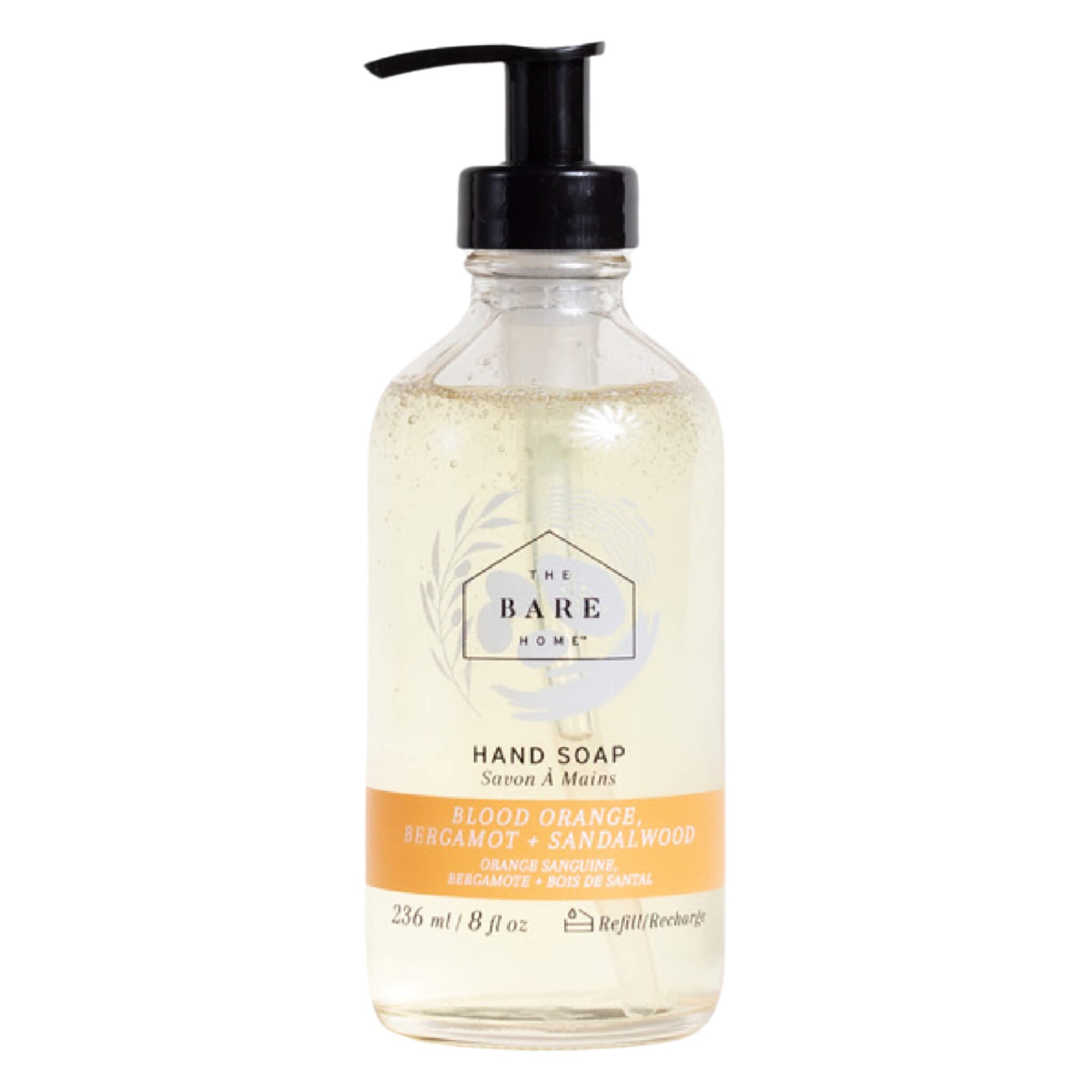 The Bare Home Hand Soap - Natural Moisturizing Liquid Soap for Kitchen & Bathroom - Gentle Cleansing with Essential Oils - Perfect for Daily Hand Washing, Dish Cleaning & Home Hygiene