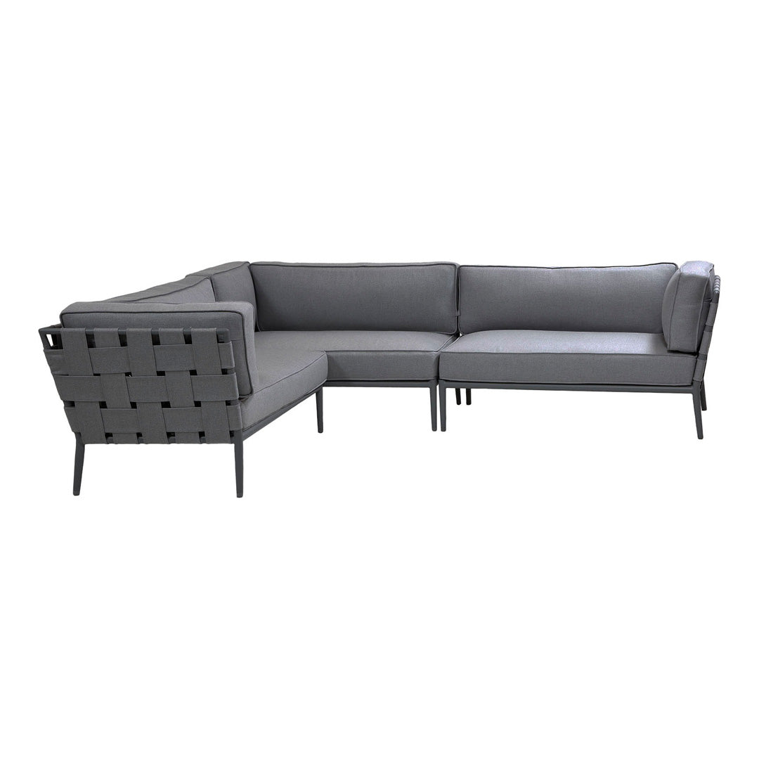 Premium Conic Pre-Configured Sofa Set - Modern Living Room Furniture for Home & Office (3-Piece Sectional with Ottoman) - Perfect for Small Spaces, Apartments and Cozy Family Gatherings