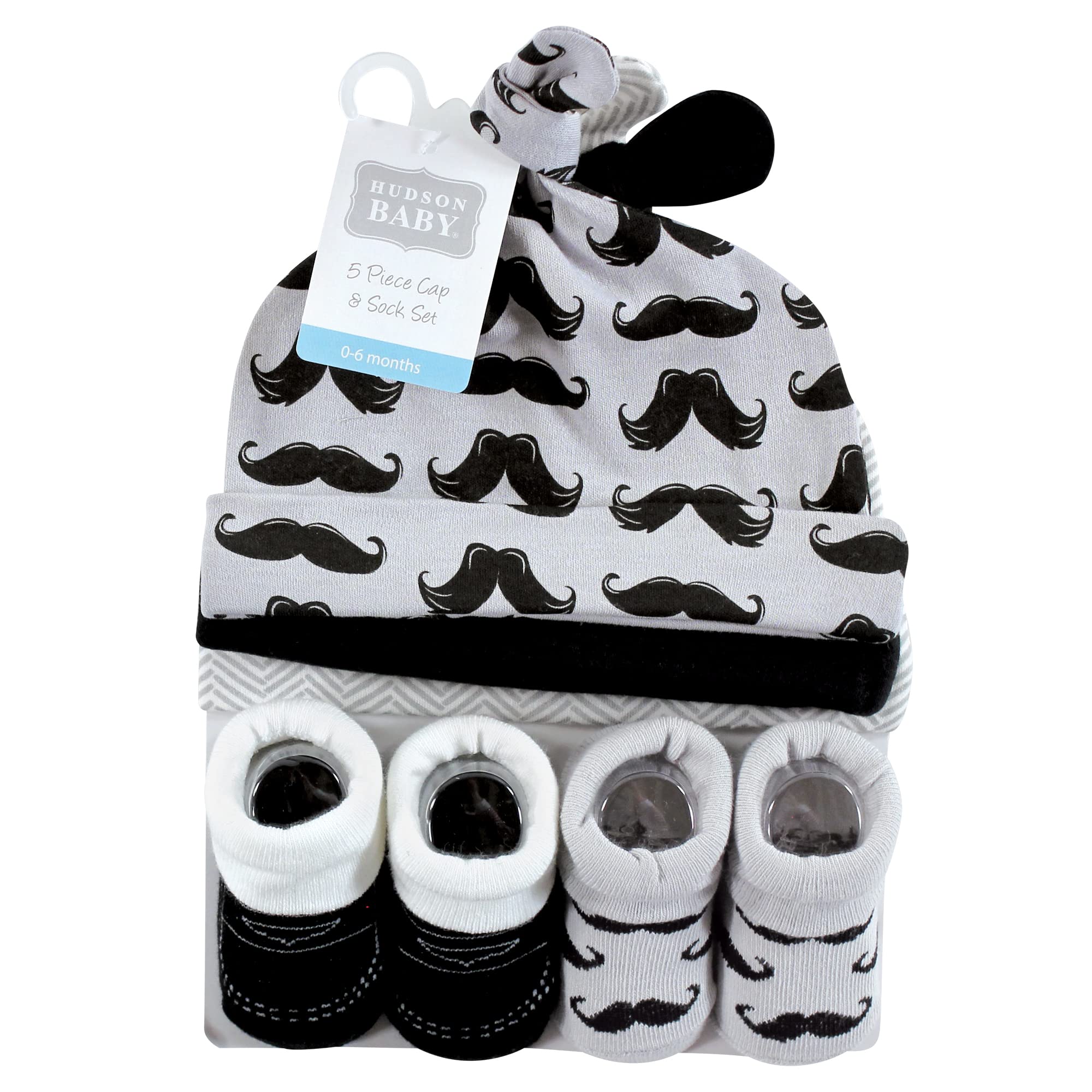 Hudson Baby Girls' Cap and Socks Set - Newborn Infant Beanie & Socks Outfit - Perfect for Photoshoots, Gifts & Everyday Wear