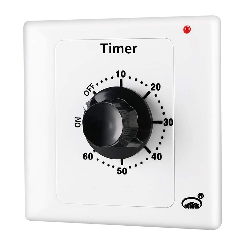 Spring Loaded Mechanical Timer Switch for Water Pump - 120 Minute Countdown Wall Switch (15A, 220V AC) | Perfect for Irrigation Systems & Home Appliances