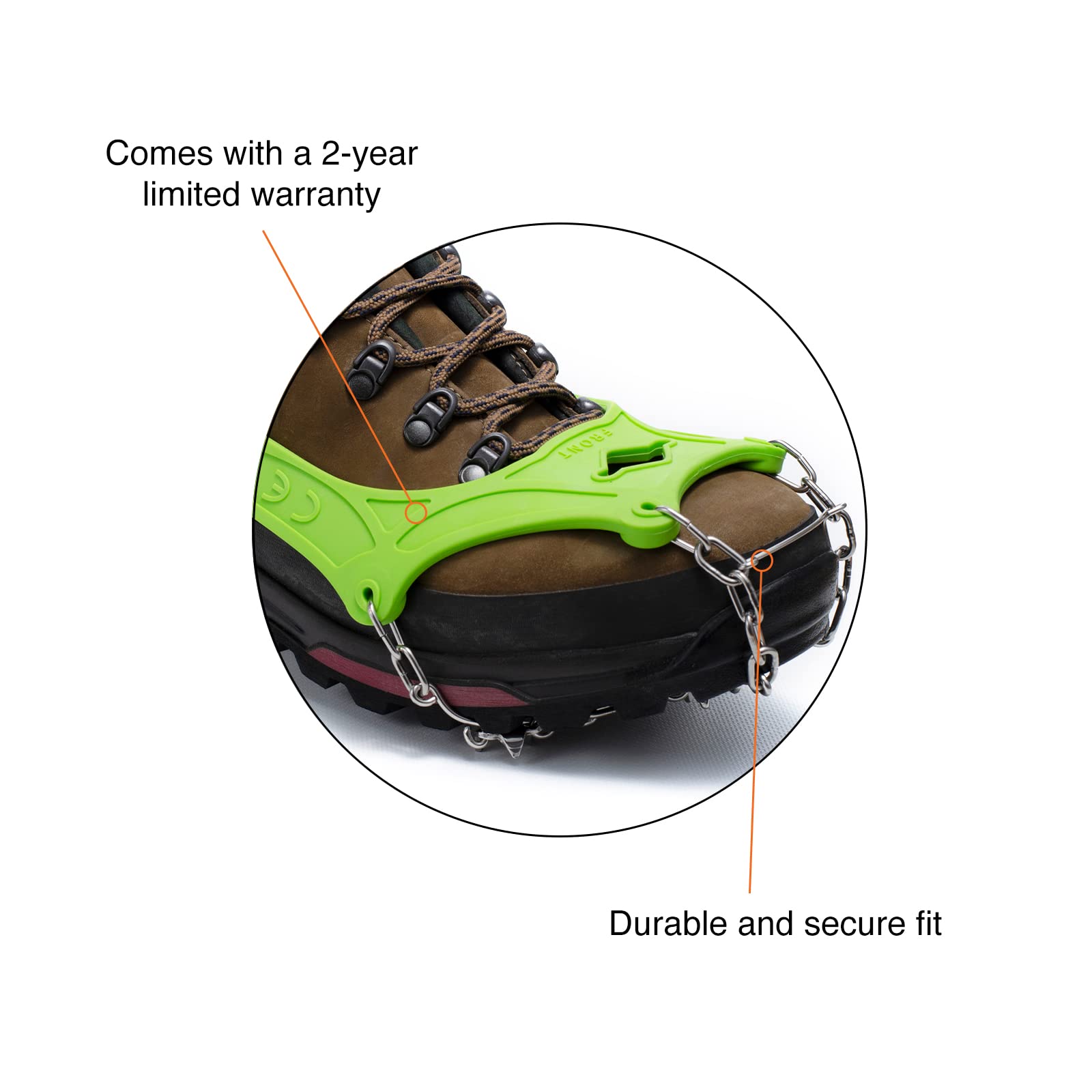 FreeSteps6 Crampon - Anti-Slip Ice Cleats for Hiking, Running & Winter Walking - All-Purpose Traction System for Snow & Ice - Perfect for Outdoor Adventures, Trail Running & Slippery Conditions