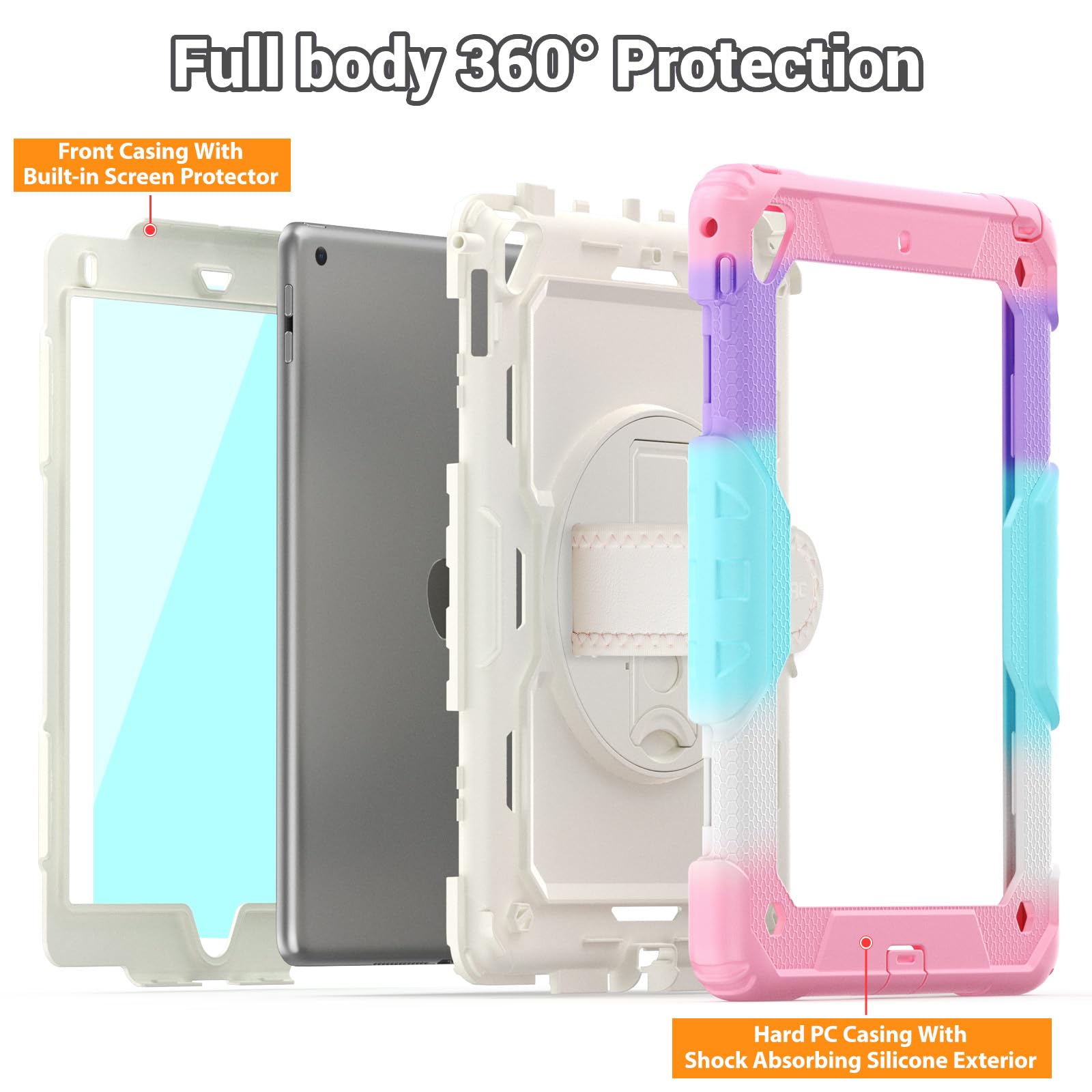 SEYMAC Shockproof Kids iPad Case for iPad 6th/5th Generation & iPad Air 2/Pro 9.7