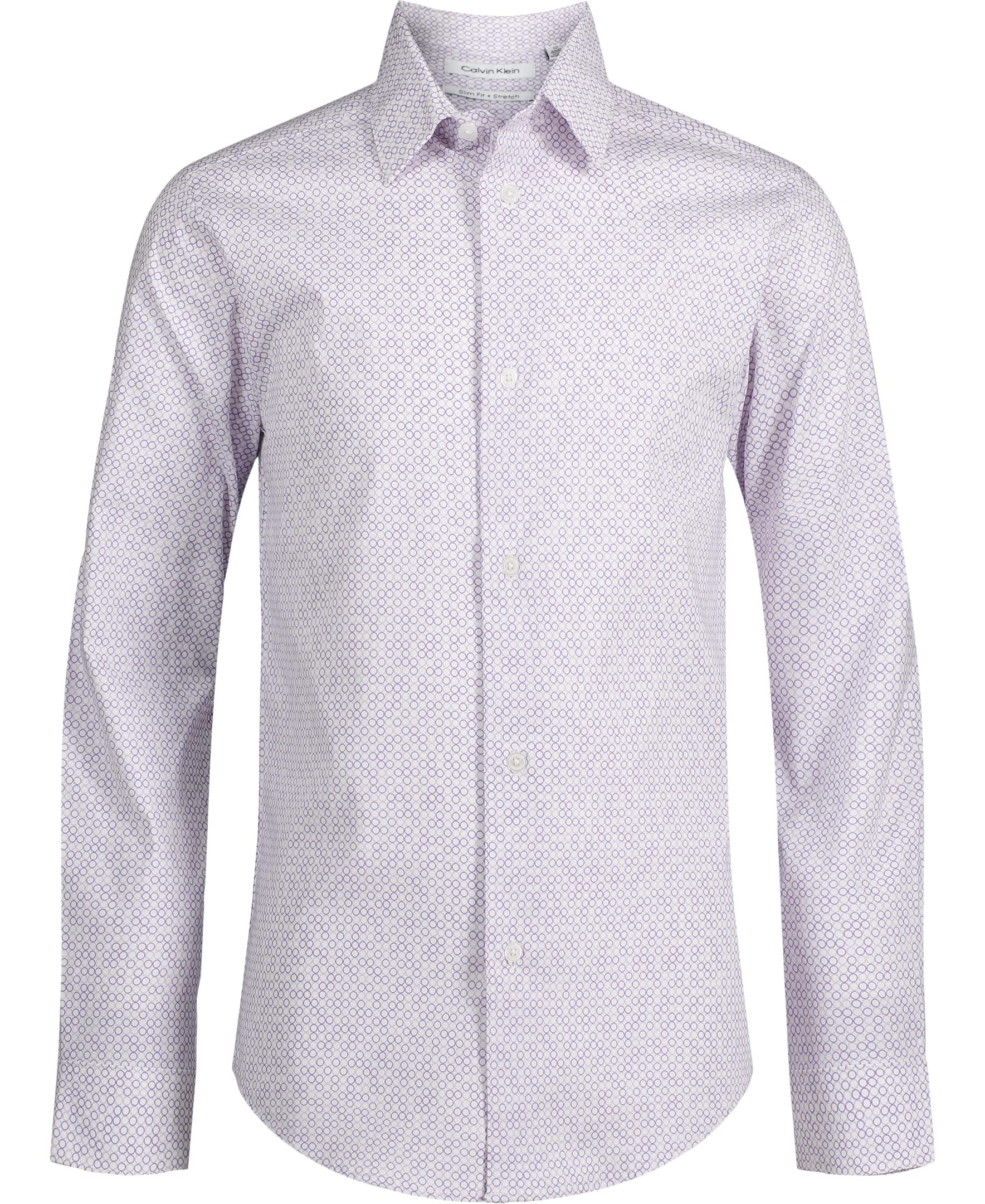 Calvin Klein Boys' Long Sleeve Patterned Dress Shirt with Button Cuffs | Formal & School Wear | Perfect for Special Occasions & Everyday Style