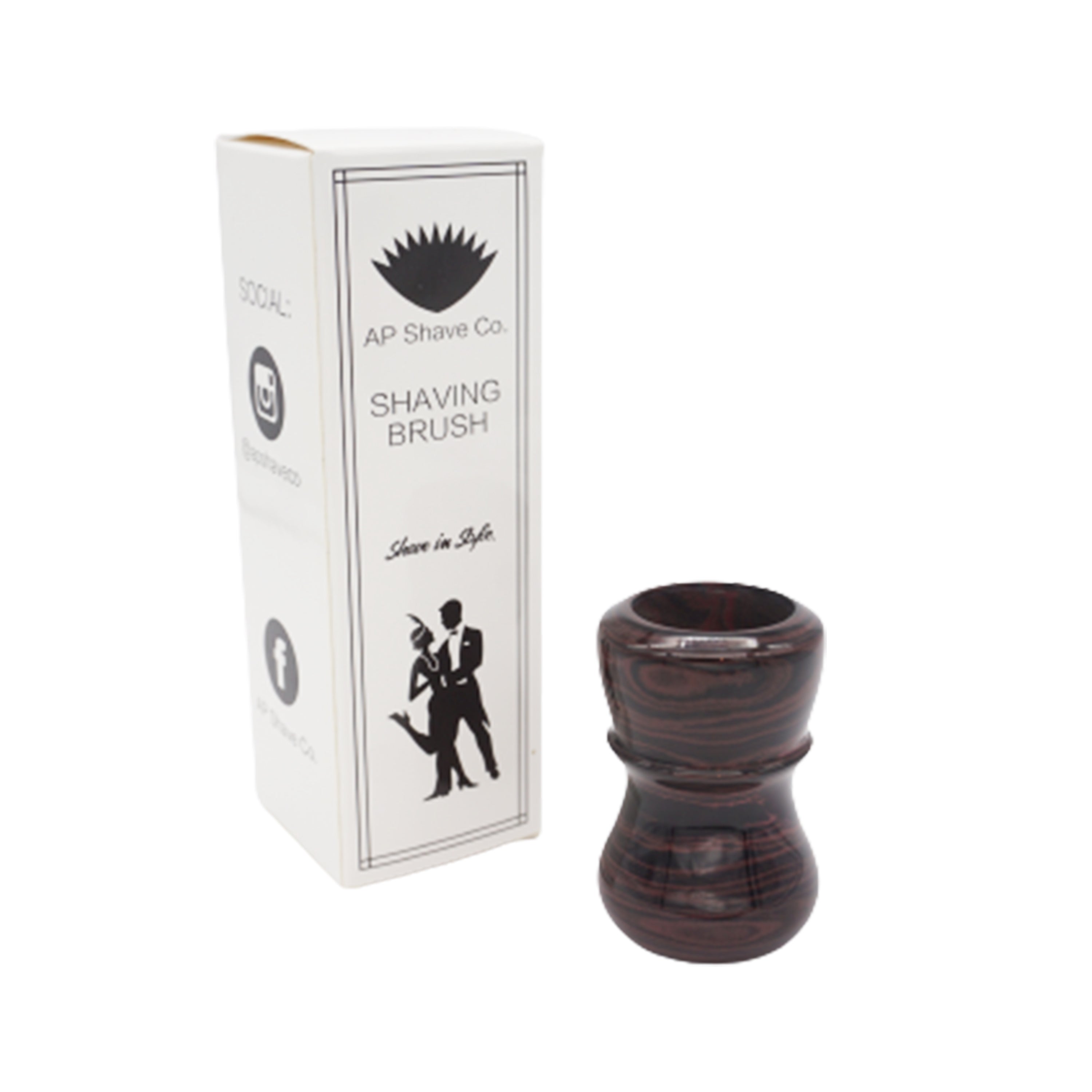 Premium Handmade Raspberry Ebonite Shaving Brush Handle - Compatible with 24mm & 26mm Shaving Brush Knots - Perfect for Wet Shaving, Grooming Kits & Luxury Bathroom Accessories