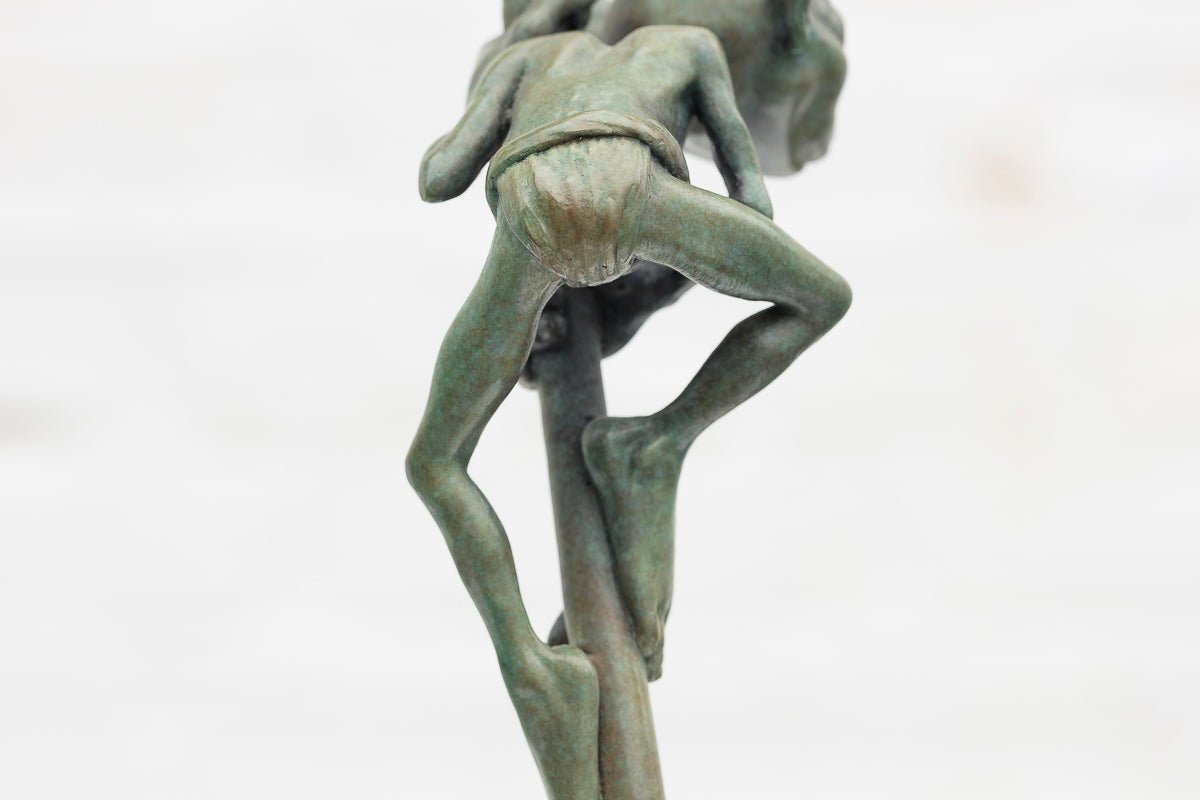 Amazon Goblin Bronze Sculpture (Small Edition) - Handcrafted Home Decor, Office Desk Art & Fantasy Collectible Gift