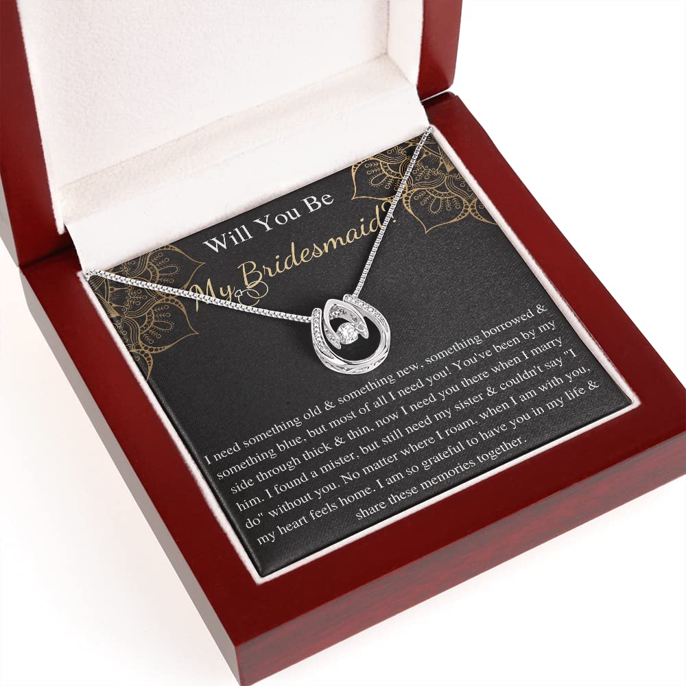 Bridesmaid Necklace Gift - Proposal & Thank You Jewelry for Wedding