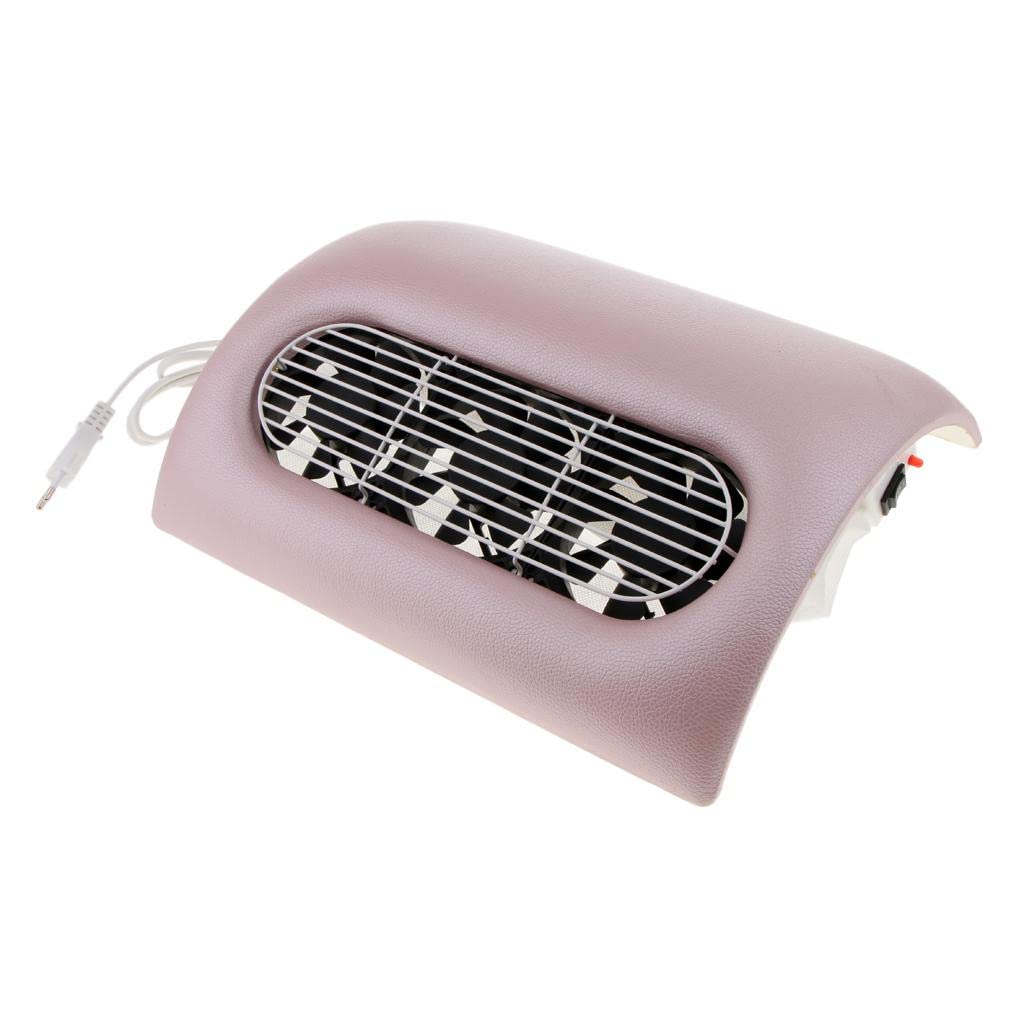 Losa 15W Nail Dust Collector & UV Gel Nail Dryer Machine with Powerful Suction - Pink | Portable Nail Salon Fan for Dust Removal & Gel Polish Drying | Perfect for Home & Professional Nail Art Studios