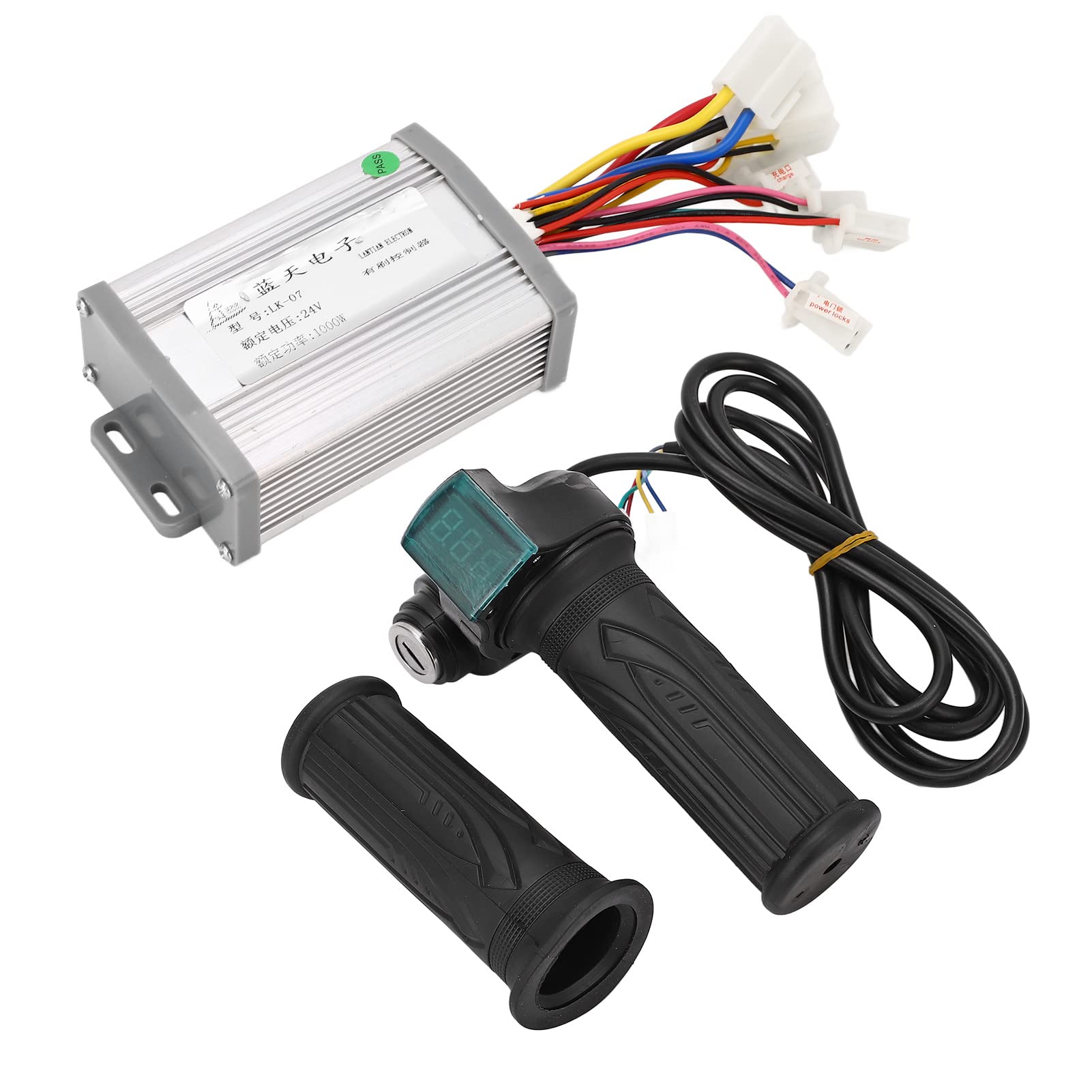 24V 1000W Brushed Motor Controller Kit with Aluminum Alloy Heat Sink & Twist Throttle - Speed Control for Electric Tricycles, Scooters and E-Bikes - Perfect for Commuting, Delivery and Leisure Riding