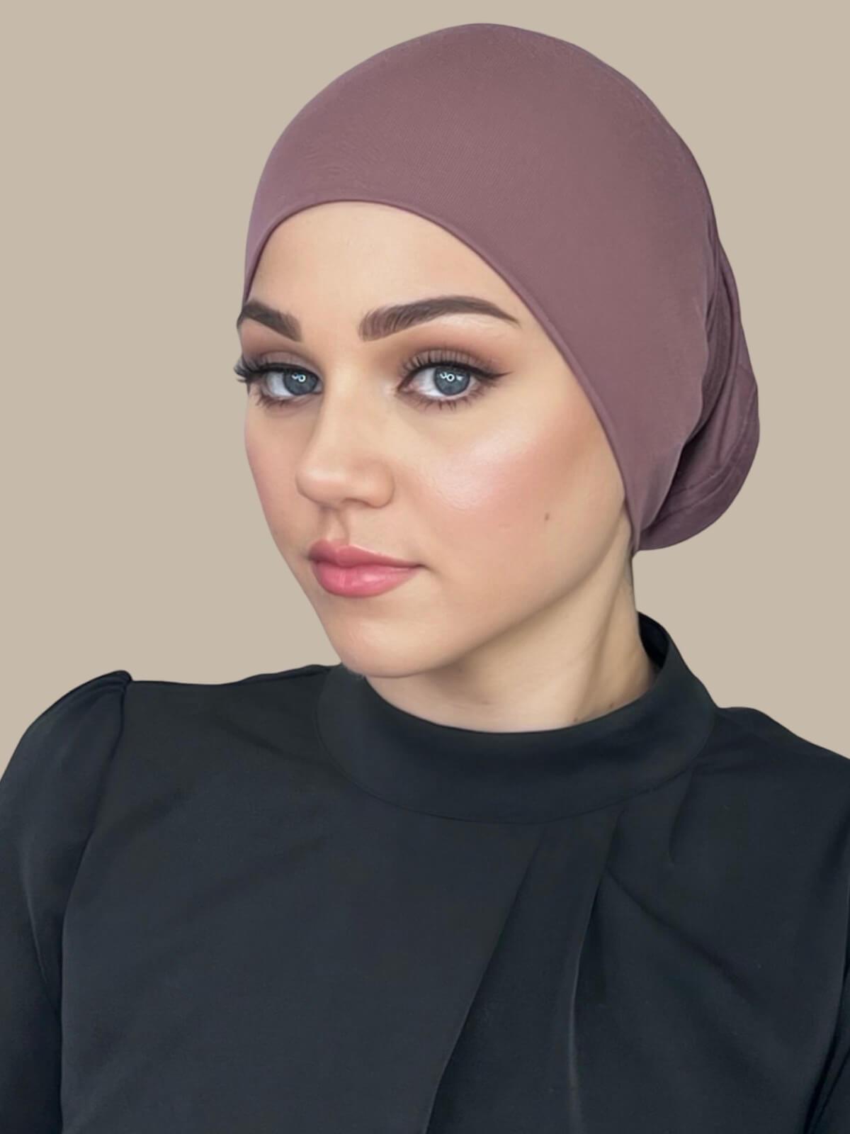 Premium Jersey Under Scarf - Soft & Comfortable Rose Taupe Head Wrap for Women - Perfect for Hijab, Workouts, and Everyday Wear