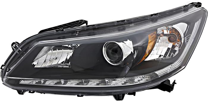 Honda Accord Sedan EX-L/TOURING V6 3.5L Halogen Headlight Assembly - Driver Side Left for 2013 2014 2015 Models | Perfect for Night Driving & Replacement