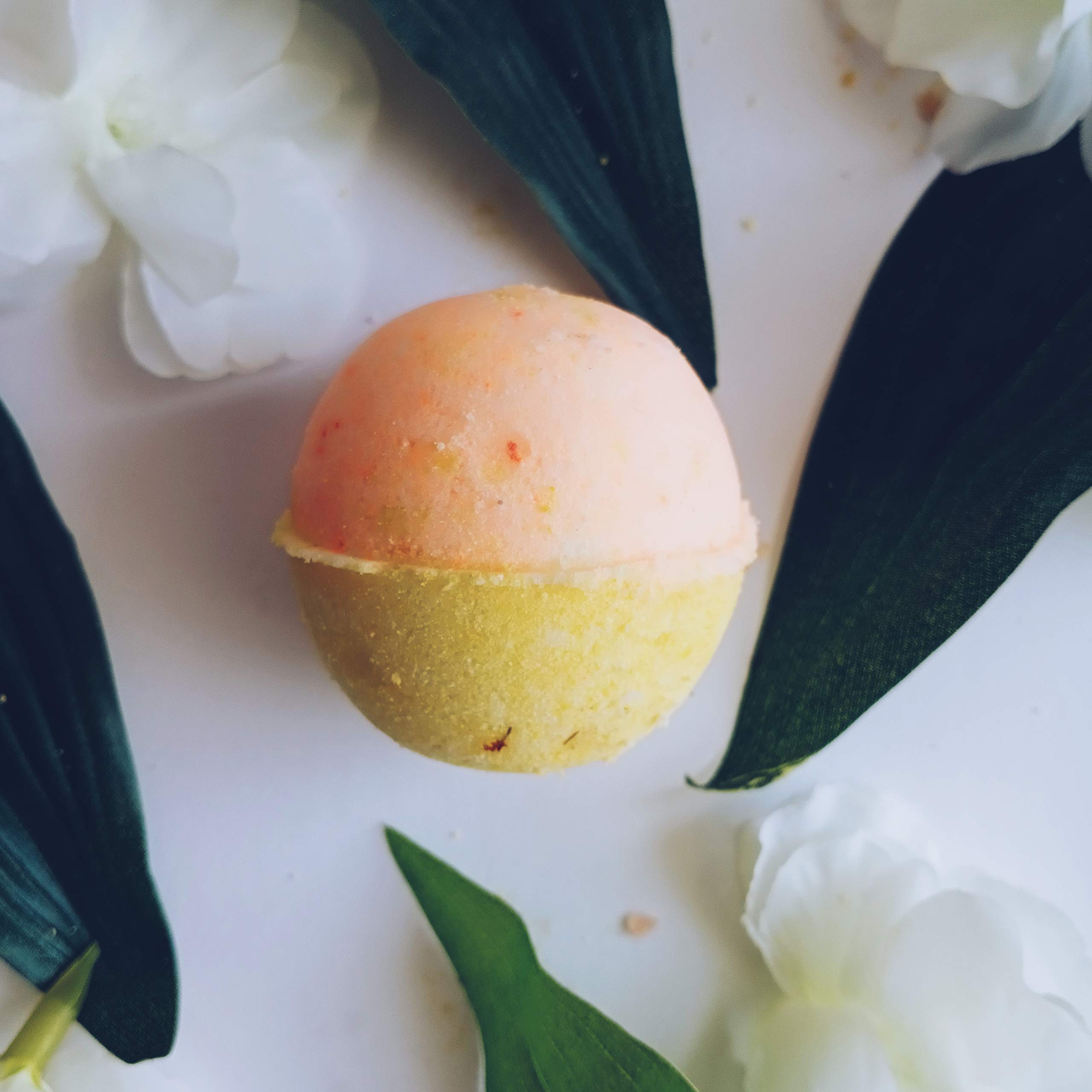 Aaranyam Luxury Bath Bomb with Rose Petals, Coffee, Calendula, Oats, Pink Salt & Lavender - Hydrating & Moisturizing for Relaxing Spa Experience (75g, Pack of 6) | Perfect for Self-Care, Gift Giving & Stress Relief