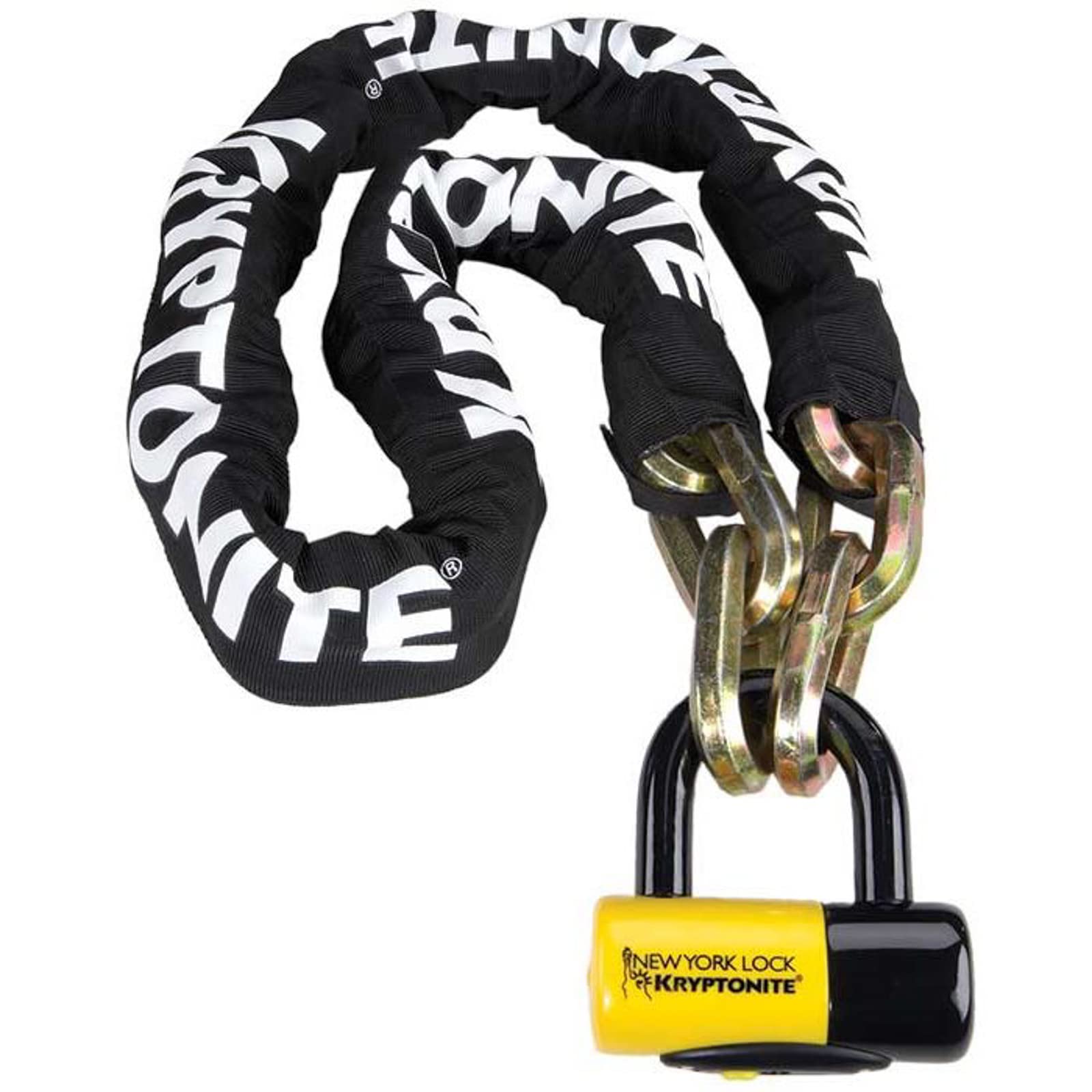 Kryptonite New York Fahgettaboudit Chain 1415 & Disc Lock - Ultimate Bicycle Security for Urban Commuters & Bike Enthusiasts | Anti-Theft Protection for NYC Streets & High Crime Areas