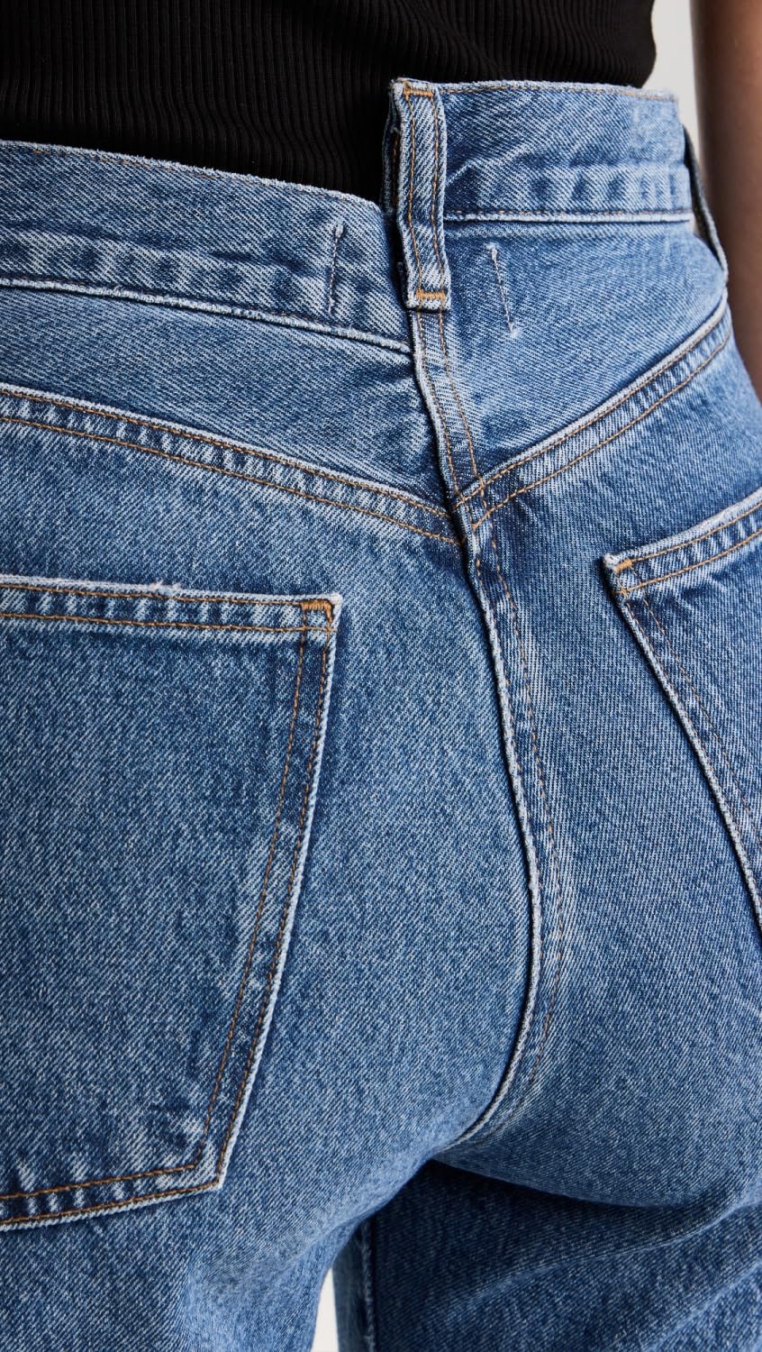 AGOLDE Women's Crisscross Straight Leg Jeans - High Waist Denim Pants for Casual & Streetwear Outfits | Perfect for Everyday Wear, Date Nights & Weekend Looks