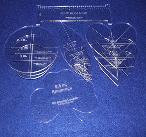 Precision Laser Cut 1/4 Inch Clear Acrylic Quilting Templates - 12 Piece Gift Set for Patchwork, Applique & DIY Sewing Projects - Perfect for Quilters, Crafters & Fabric Artists
