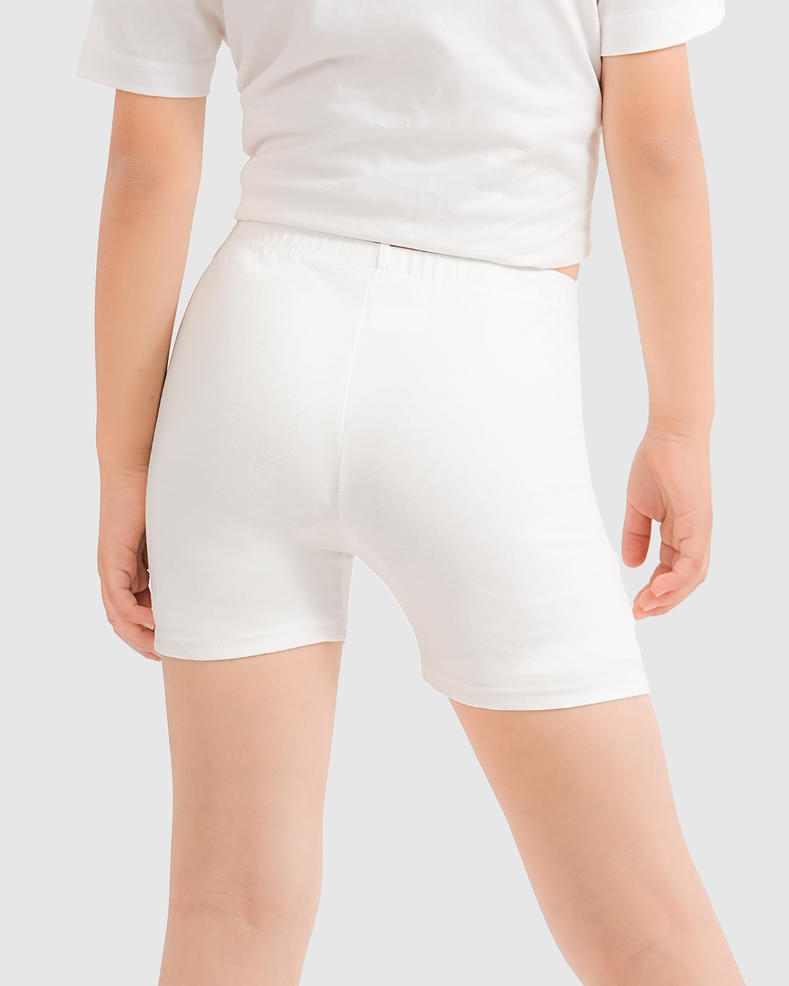 HASMES Girls Bike Shorts - Stretchy Cartwheel & Safety Biker Shorts for Dance, Gymnastics, and Under Dresses | Comfortable Activewear for Kids Sports & Playtime