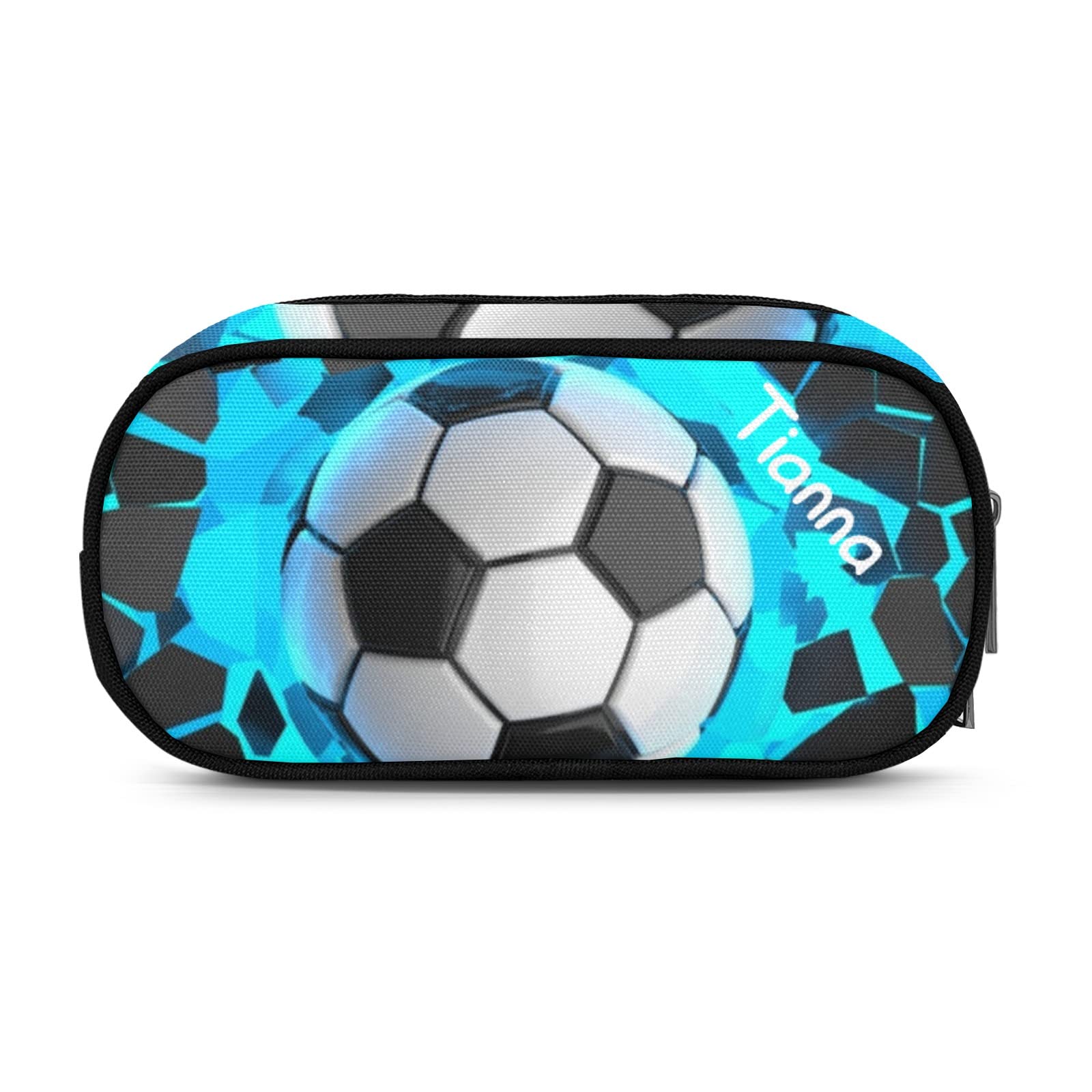 Premium Soccer Ball Design Portable Pencil Holder & Makeup Organizer - Perfect for Office Desk, School Supplies & Travel Cosmetic Storage