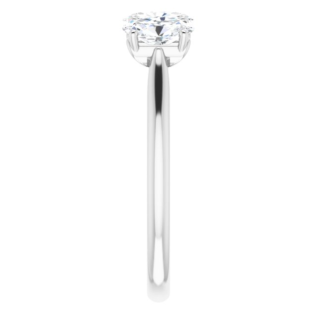 0.63 Carat Oval Cut Diamond 3 Stone Wedding Ring for Women - Elegant Bridal Jewelry for Engagement, Anniversary & Special Occasions
