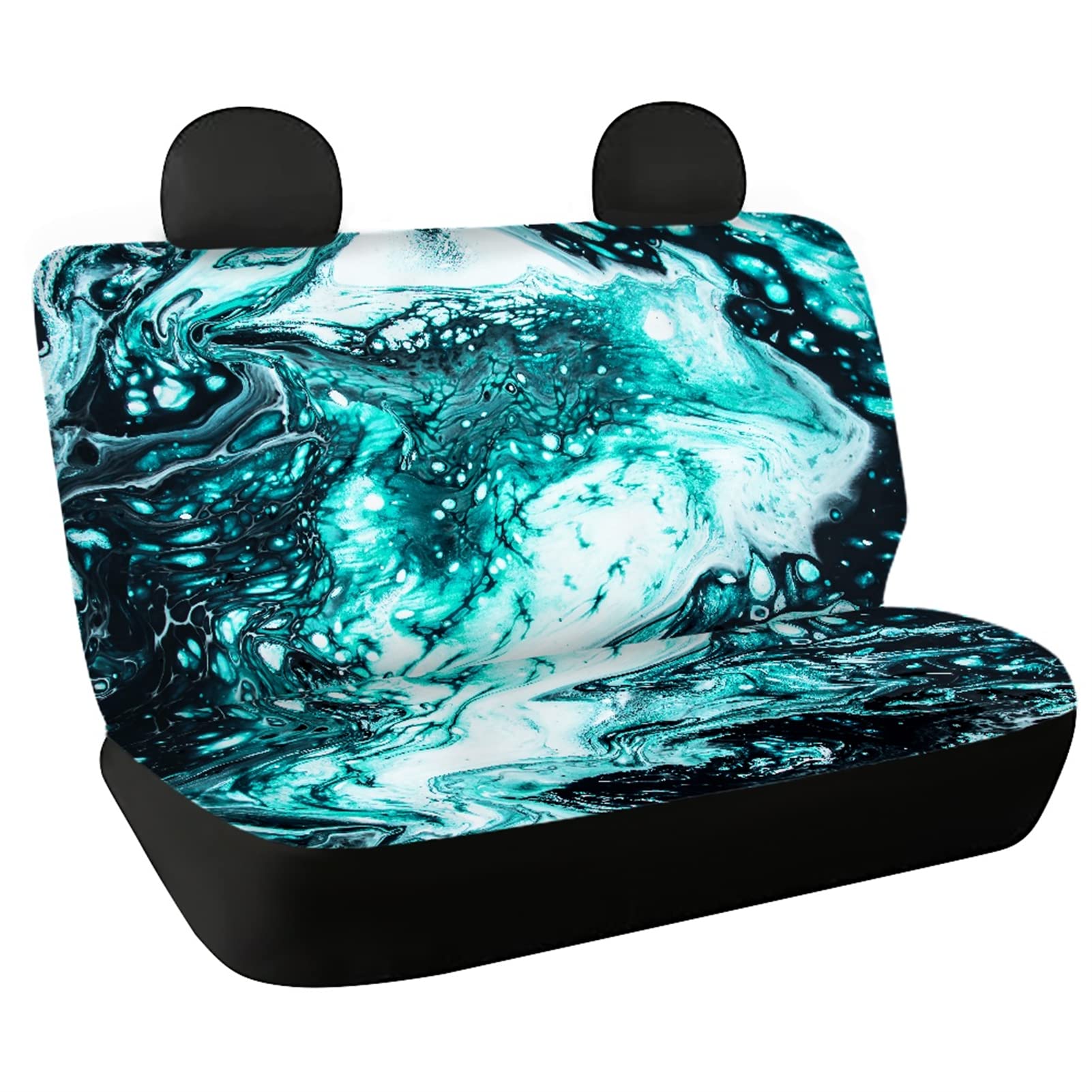 CLOHOMIN Blue Marble Print Car Seat Cover - Back Seat Only, Non-Slip Pet & Auto Seat Protector for Dogs, Women & Men | Waterproof & Washable Car Interior Accessory | Perfect for Road Trips, Daily Commutes & Pet Protection