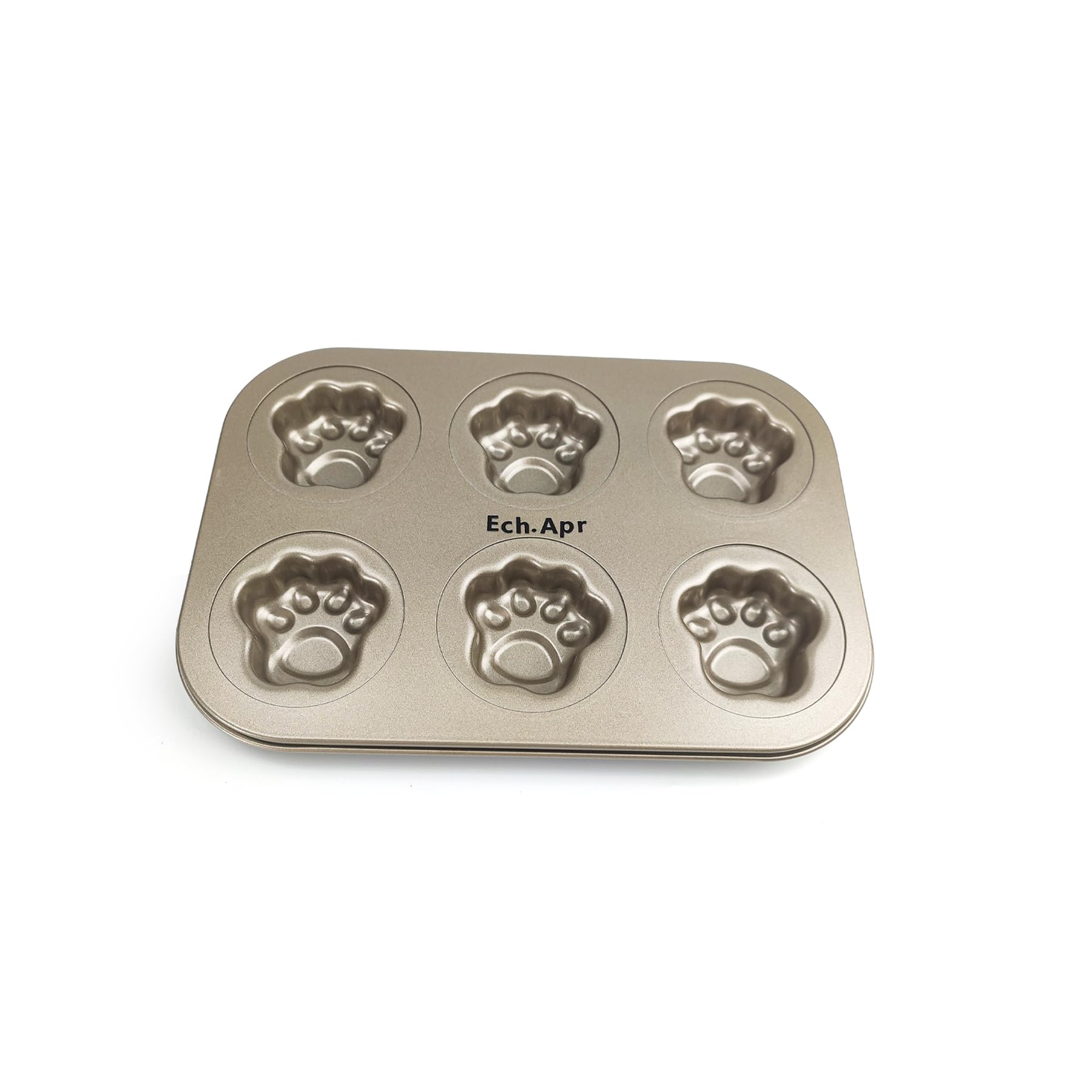 Premium Carbon Steel Madeleine Baking Pan - 6-Cup Non-Stick Madeleine Mold with Cat Paw Design for Oven Baking | Perfect for French Pastries, Tea Parties & Gift Giving