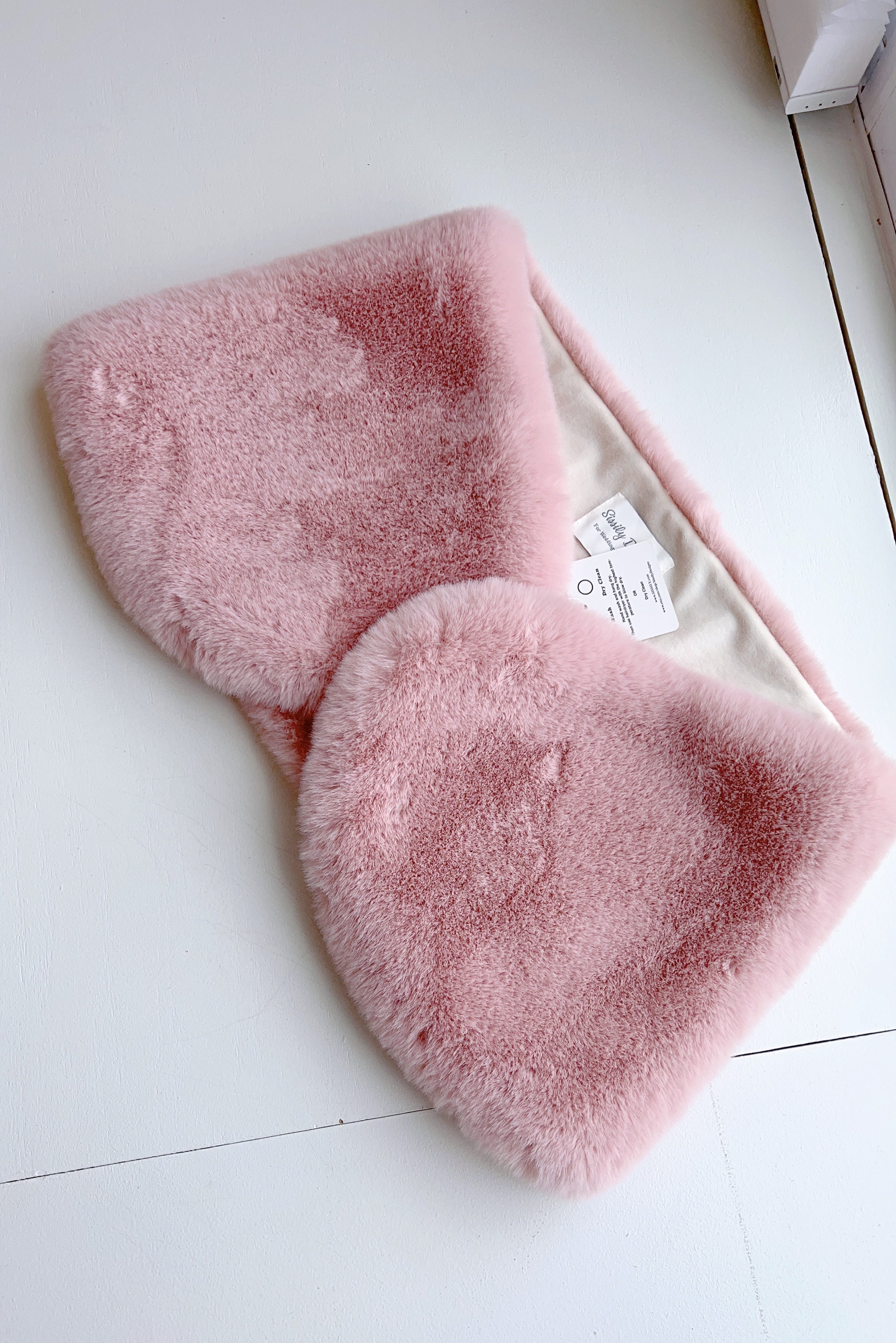 Serena Pin05 Pink Fur Wrap - Cozy & Stylish Winter Shawl for Women | Perfect for Parties, Weddings & Cold Weather Fashion