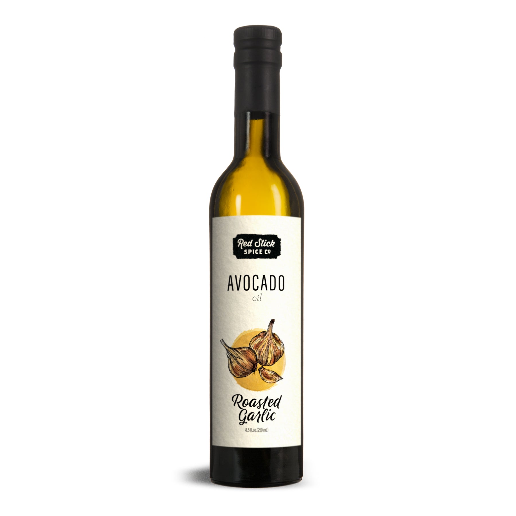 Organic Roasted Garlic Avocado Oil - Cold Pressed, Unrefined, High Heat Cooking & Salad Dressing - Perfect for Grilling, Sauteing & Healthy Recipes