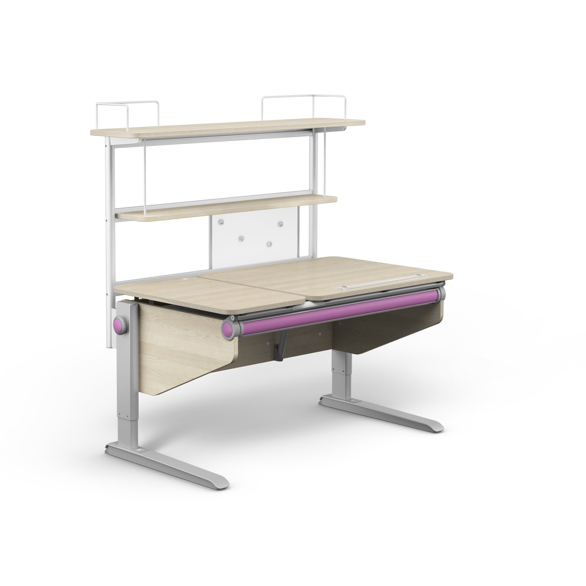 MOLL Winner Split Desk - Adjustable Kids Study Desk with Storage Shelf - Perfect for Home Office, Online Learning & Small Spaces