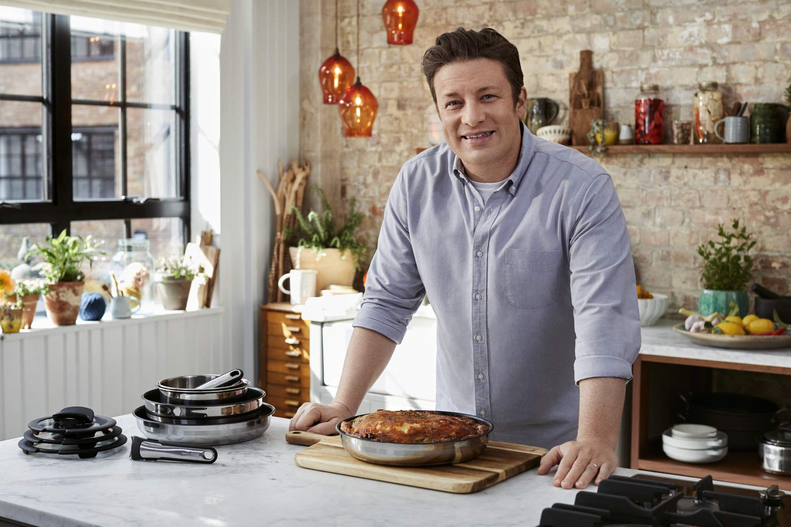 Jamie Oliver Stainless Steel Cookware Set - 10-Piece Nonstick Pots and Pans Set with Stay-Cool Handles - Perfect for Sautéing, Frying, Boiling & Everyday Cooking
