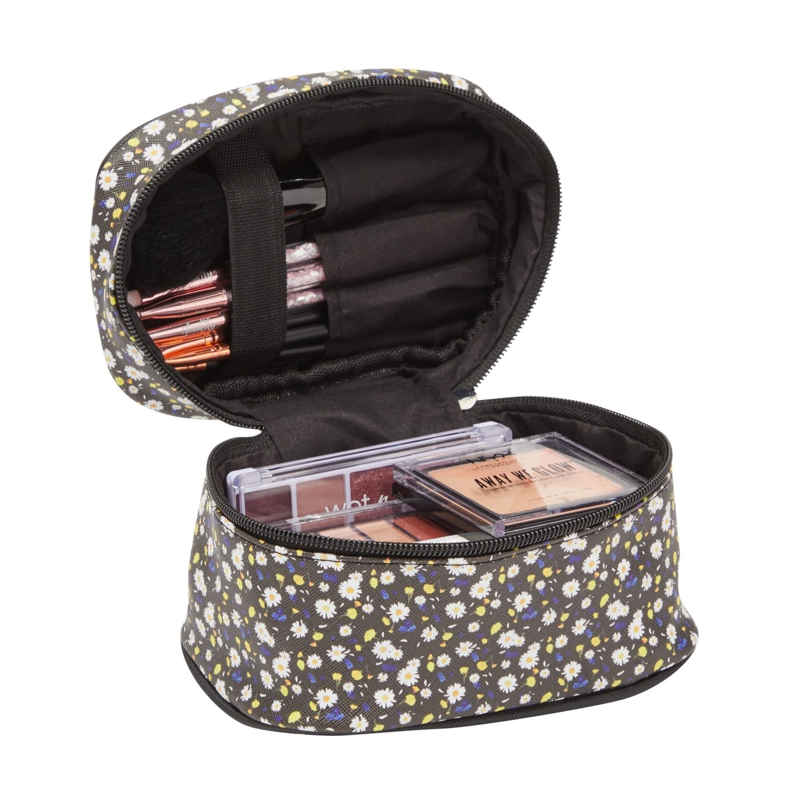 Floral Makeup Bag Set with Travel Organizer - 3 Piece Cosmetic Pouch Set (Small, Medium, Large) for Travel, Gym & Daily Essentials Storage